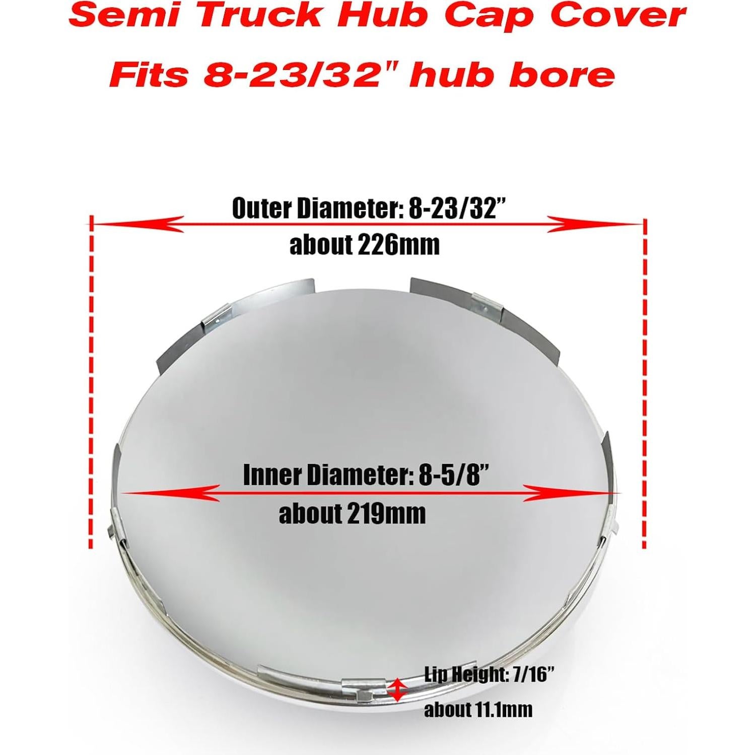 Cubiertas de Hub de Cromo JIANXIAOGUO 8-23.5 cm para Camión