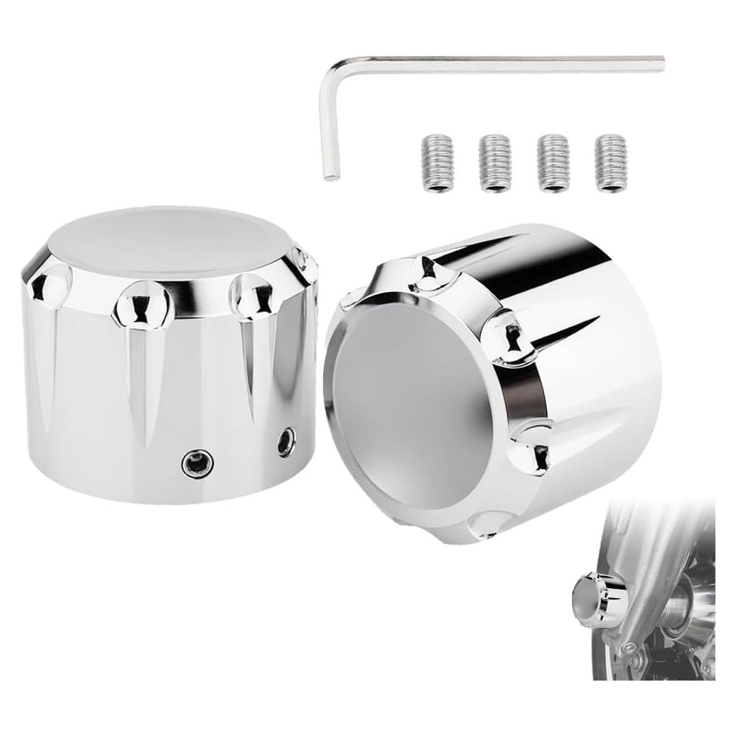 Cubiertas de tuerca de eje delantero Eagwinger Cromo para Harley