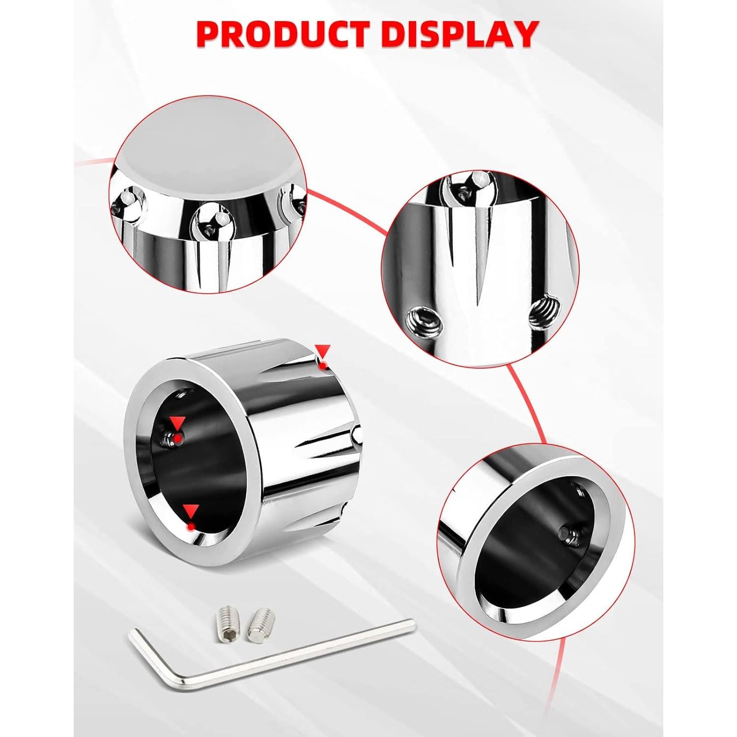 Cubiertas de tuerca de eje delantero Amazicha Cromo para Harley 2008+