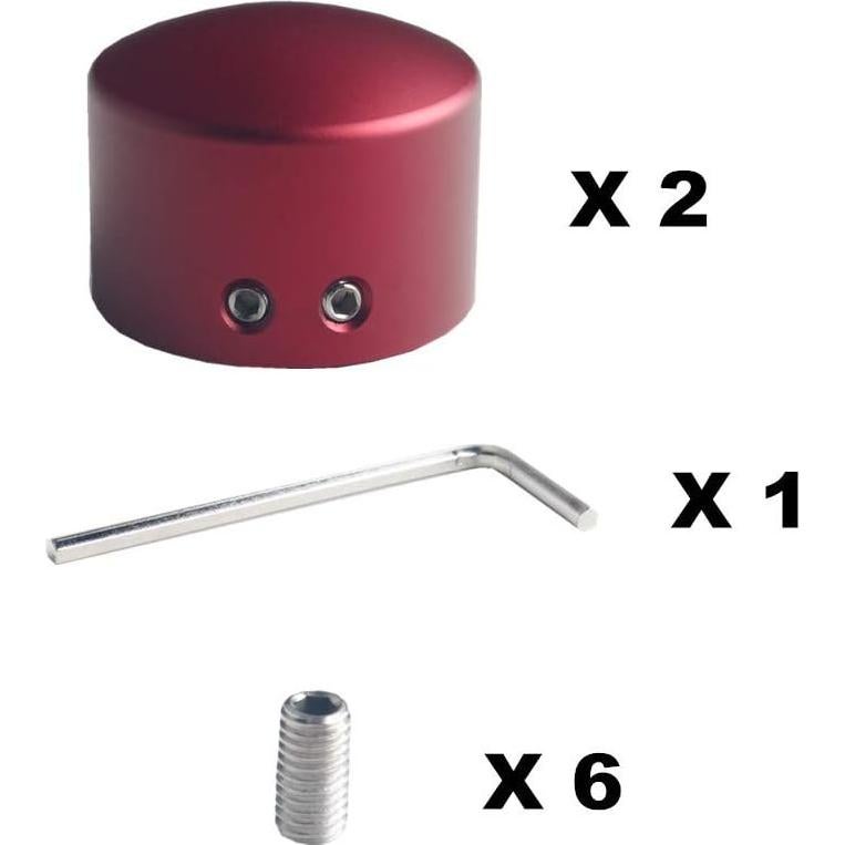 Cubierta de Eje Delantero JGR para Harley Davidson - Rojo