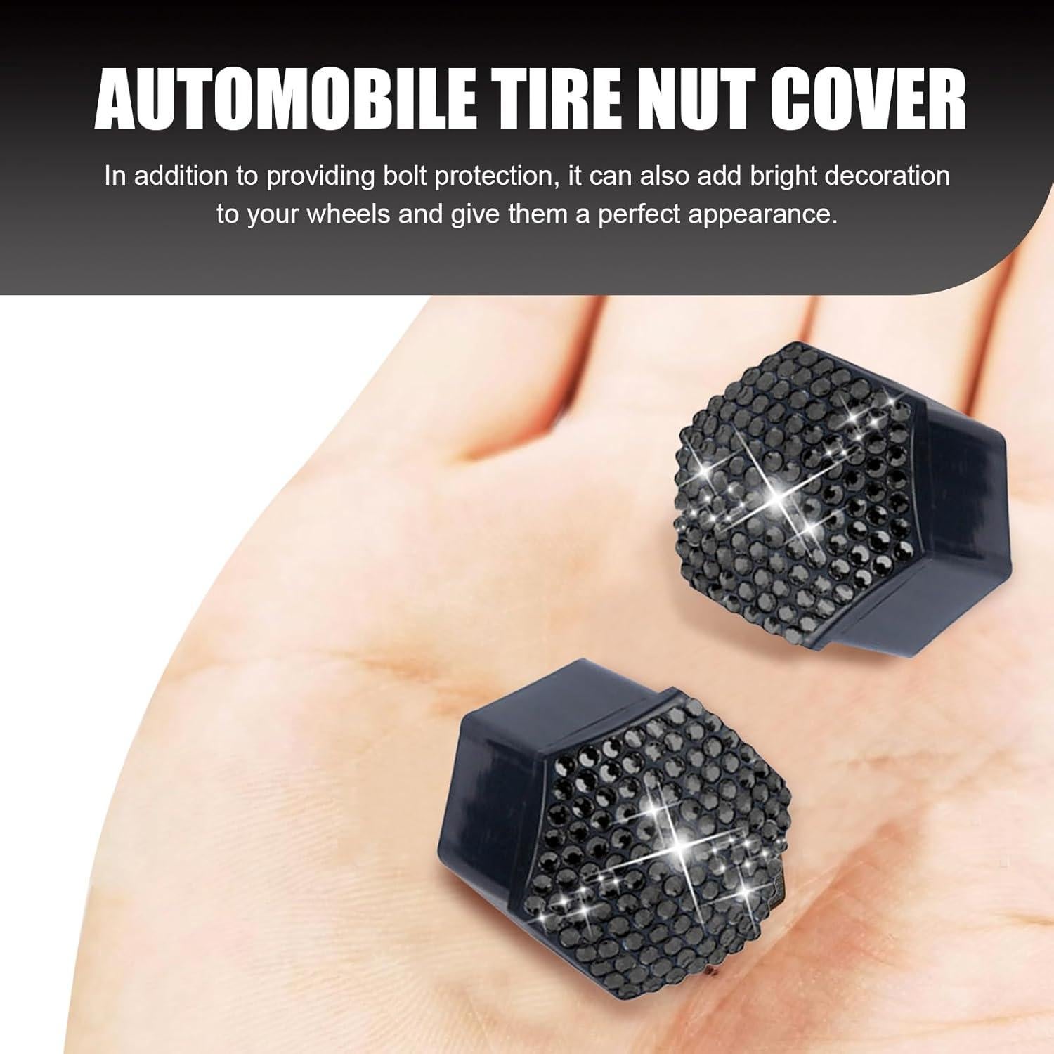 Cubiertas de Tuercas de Rueda MOXRUQ 19mm 20 Pcs Negro