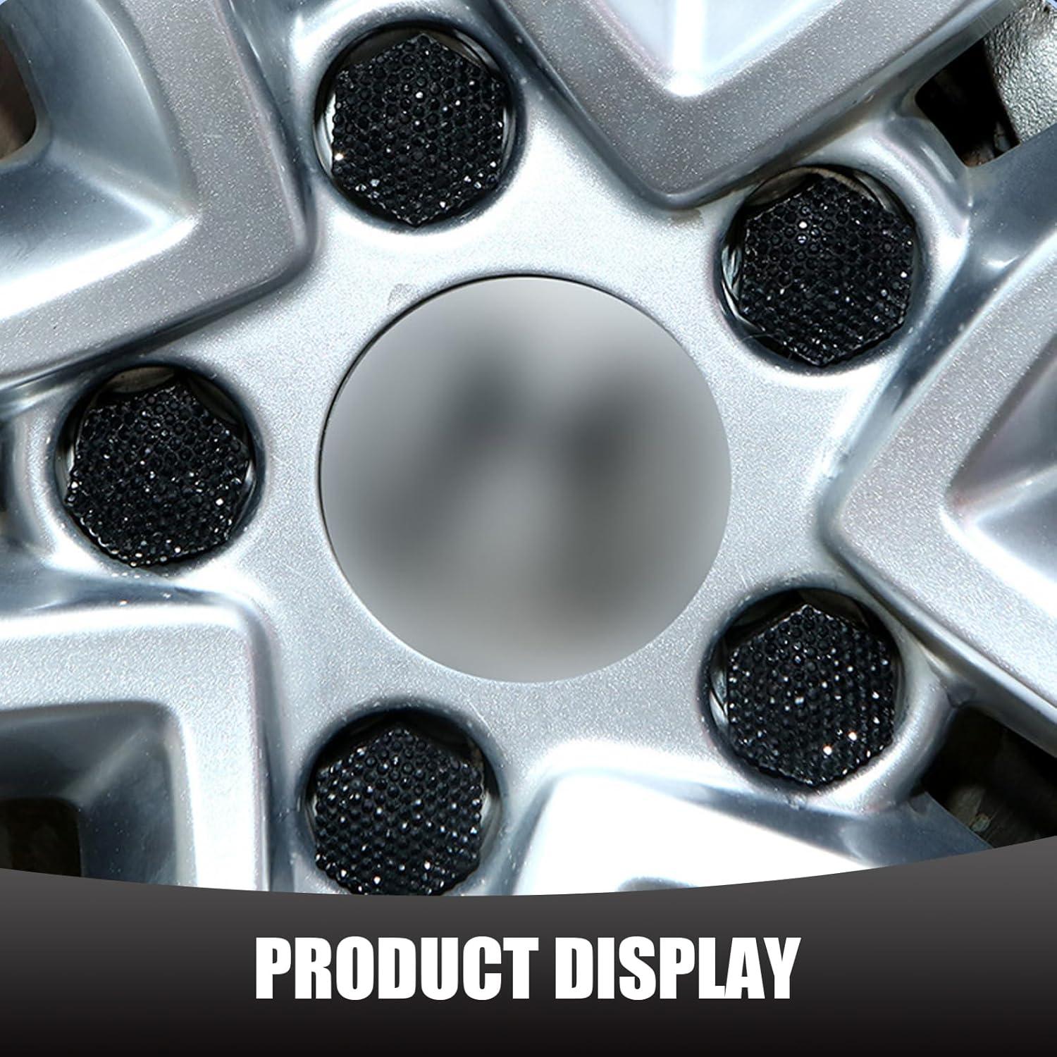 Cubiertas de Tuercas de Rueda MOXRUQ 19mm 20 Pcs Negro