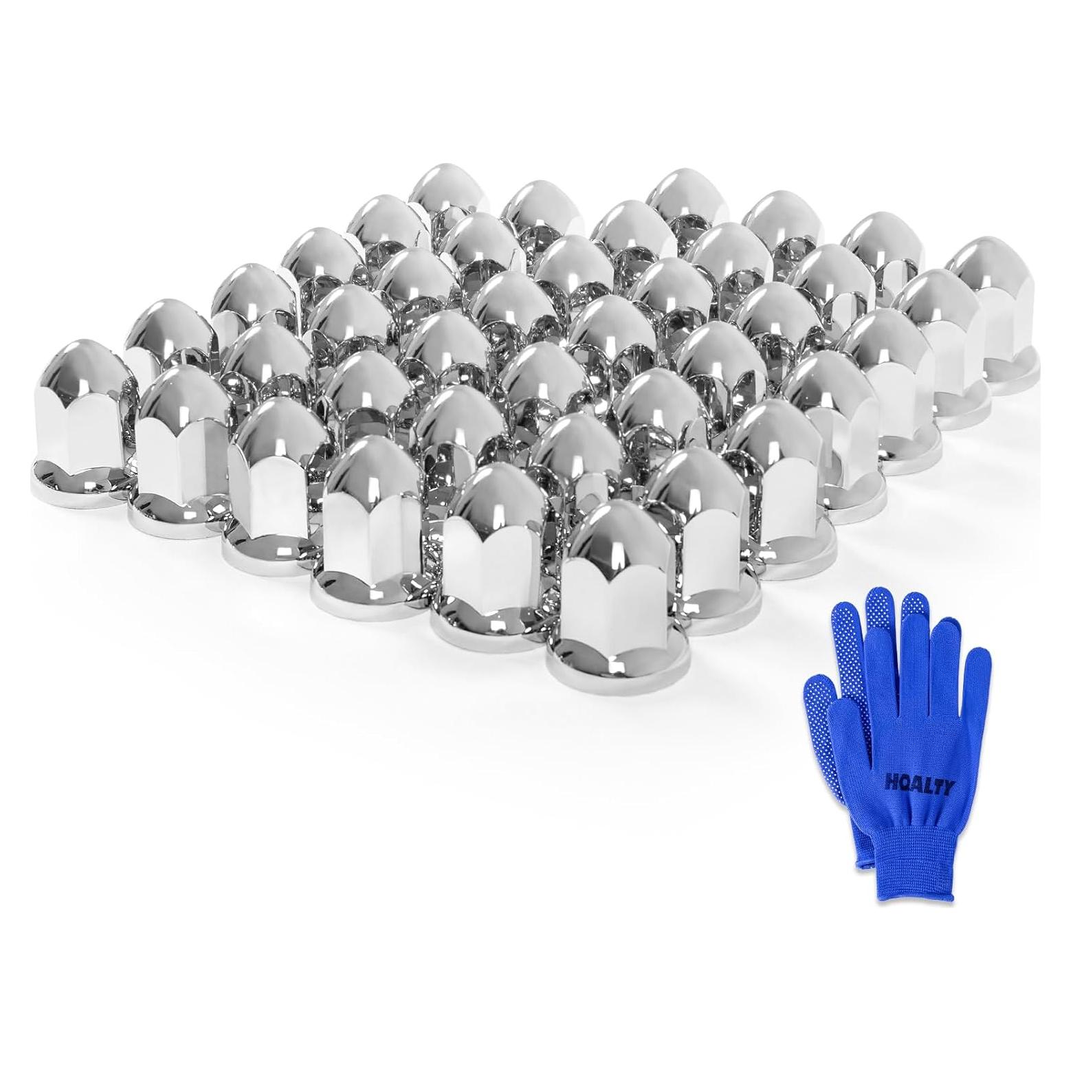 Cubiertas de Tuerca para Camiones HQALTY 33mm Cromadas 40 Pcs