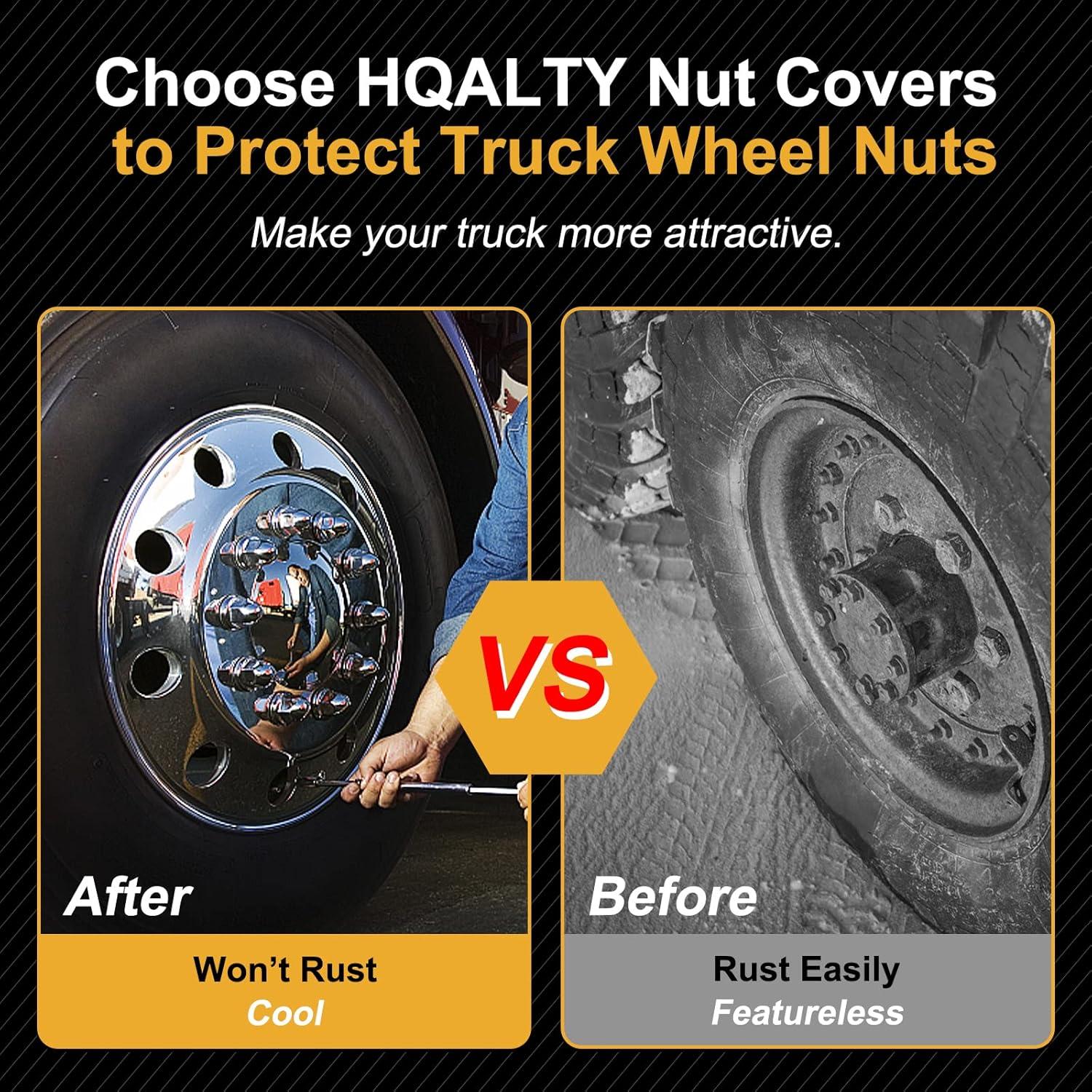 Cubiertas de Tuerca para Camiones HQALTY 33mm Cromadas 40 Pcs