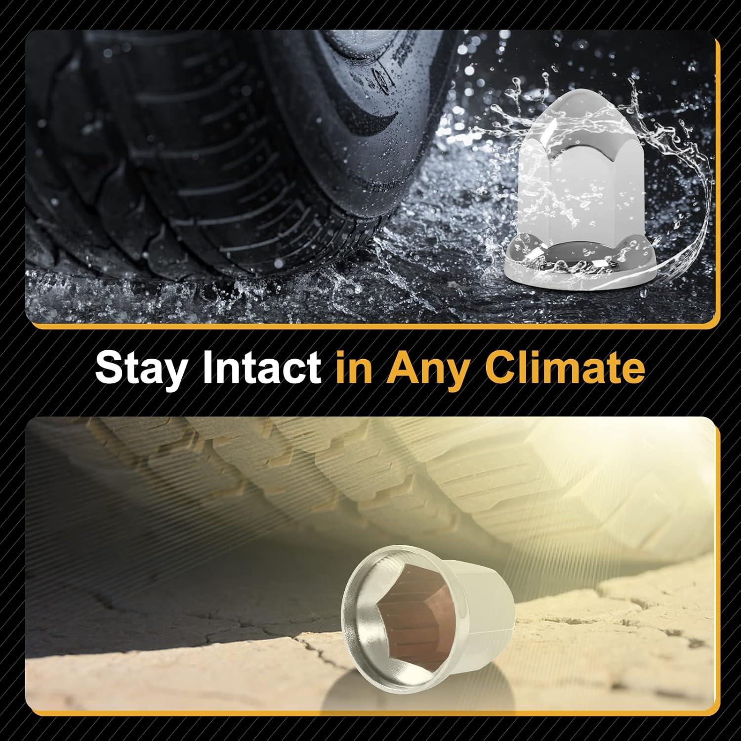 Cubiertas de Tuerca para Camiones HQALTY 33mm Cromadas 40 Pcs