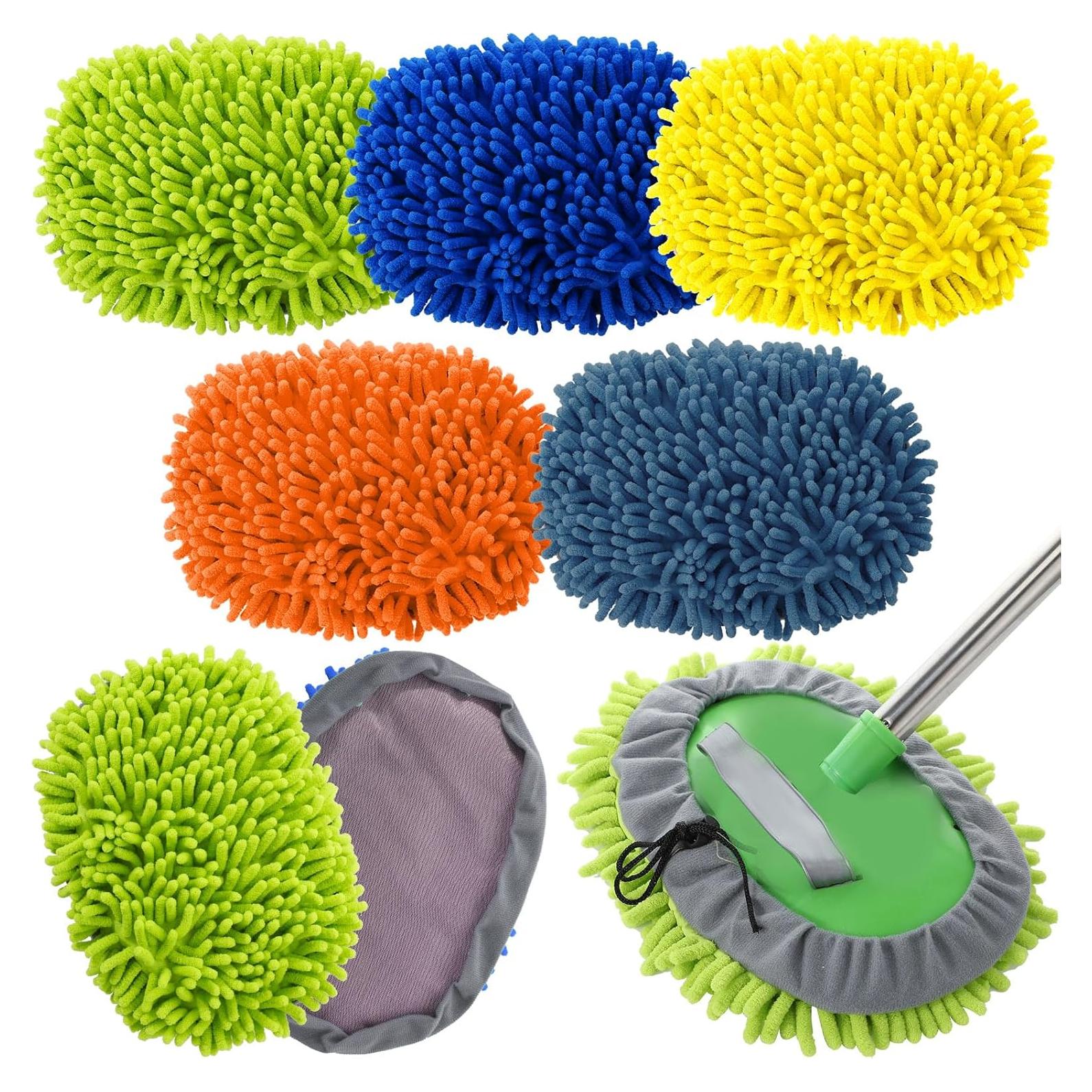 Set de 5 Guantes de Lavado de Autos Layhit Microfibra Multicolor