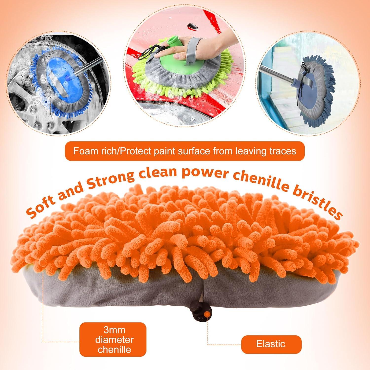 Set de 5 Guantes de Lavado de Autos Layhit Microfibra Multicolor