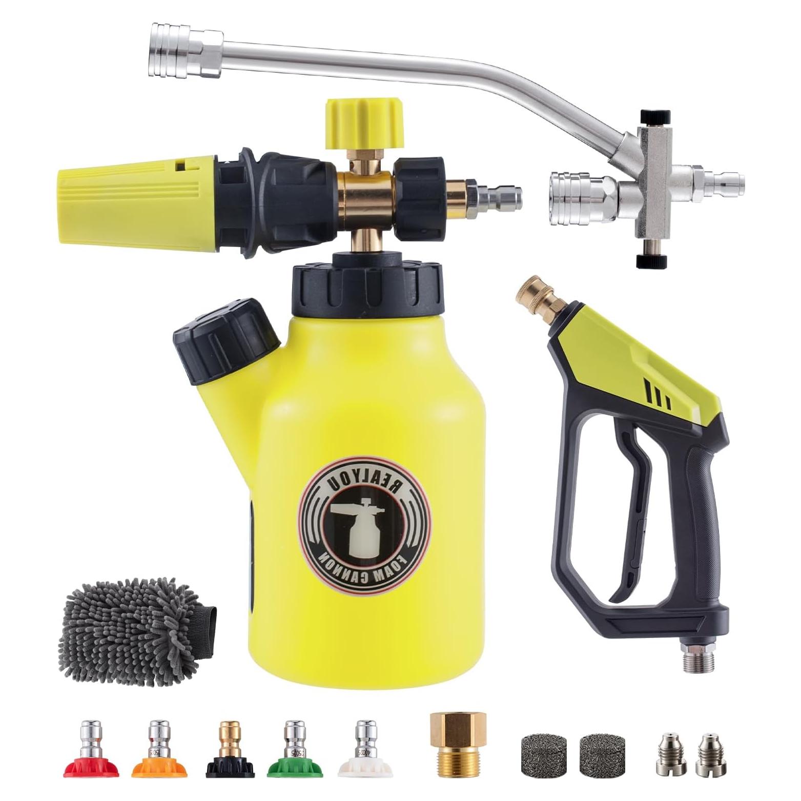 REALYOU Kit de Cañón de Espuma para Lavadora a Presión