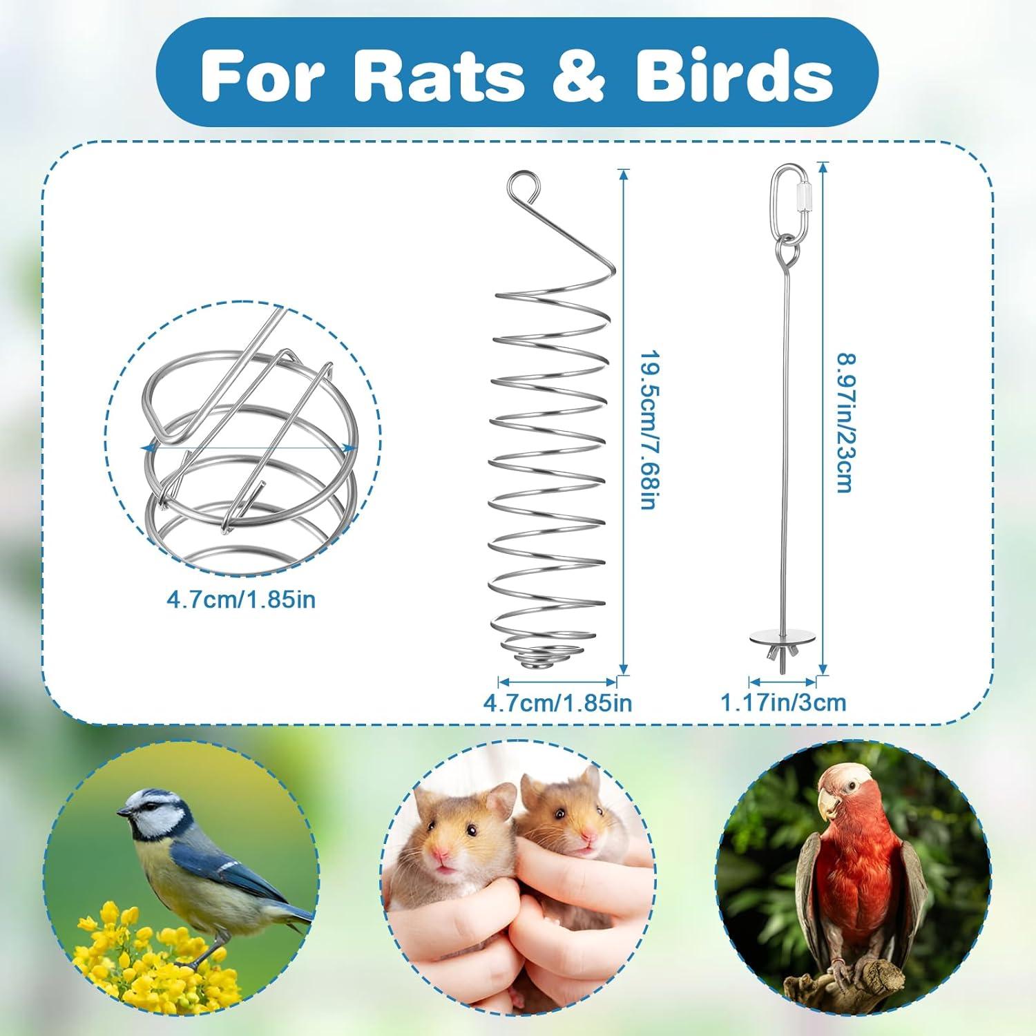 2 Juguetes de Enriquecimiento para Ratas YBEATY Acero Inoxidable
