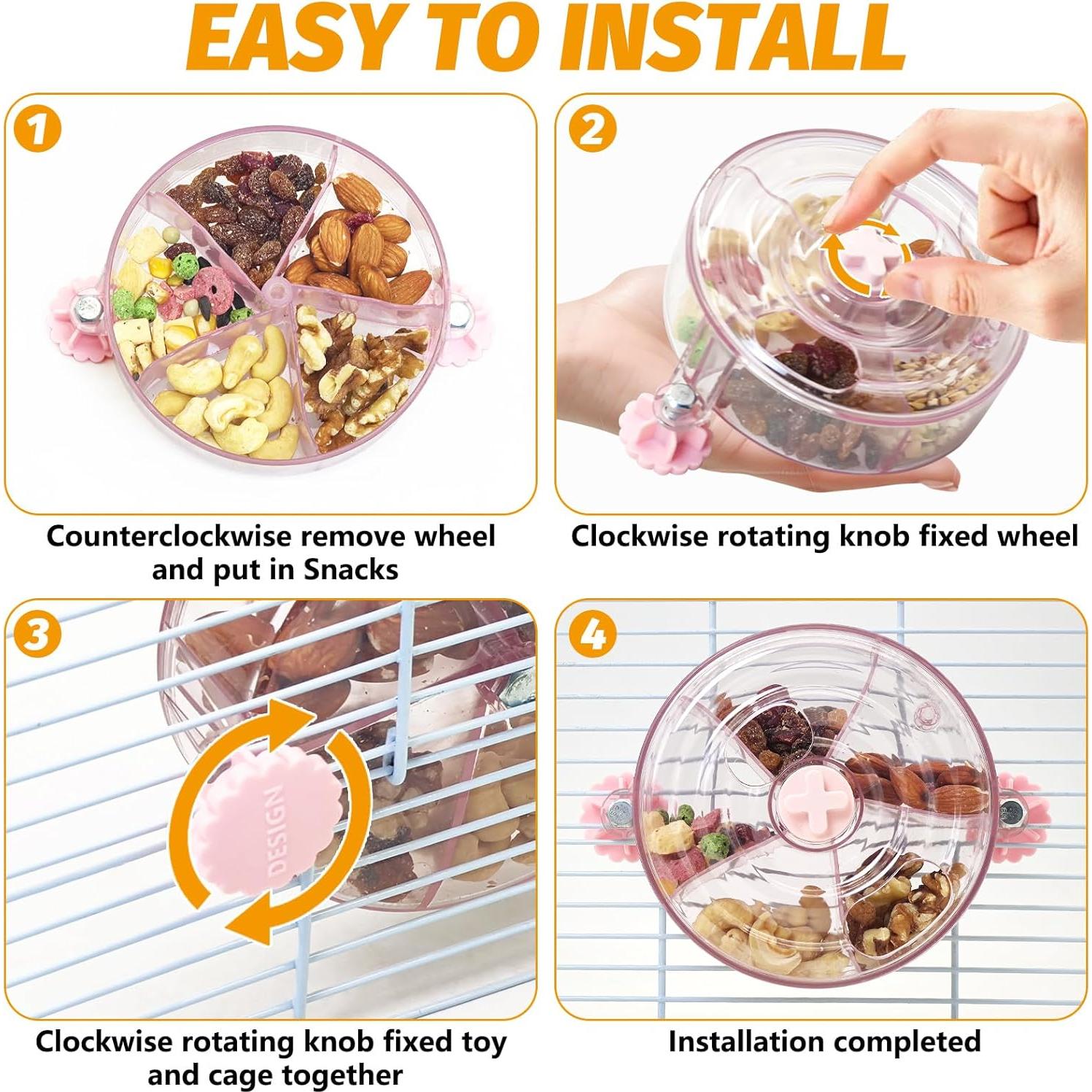 Juguete Interactivo para Ratas VCEPJH Alimentador Lento Rosa