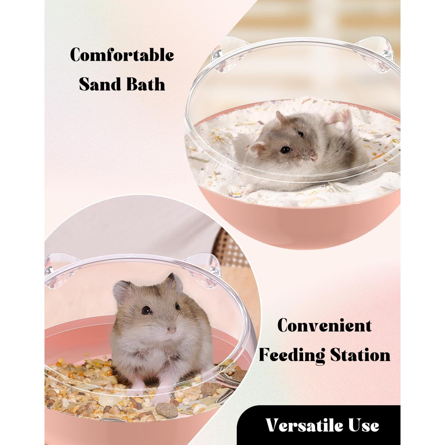 Contenedor de Baño de Arena Pawfly para Hámsteres y Animales Pequeños
