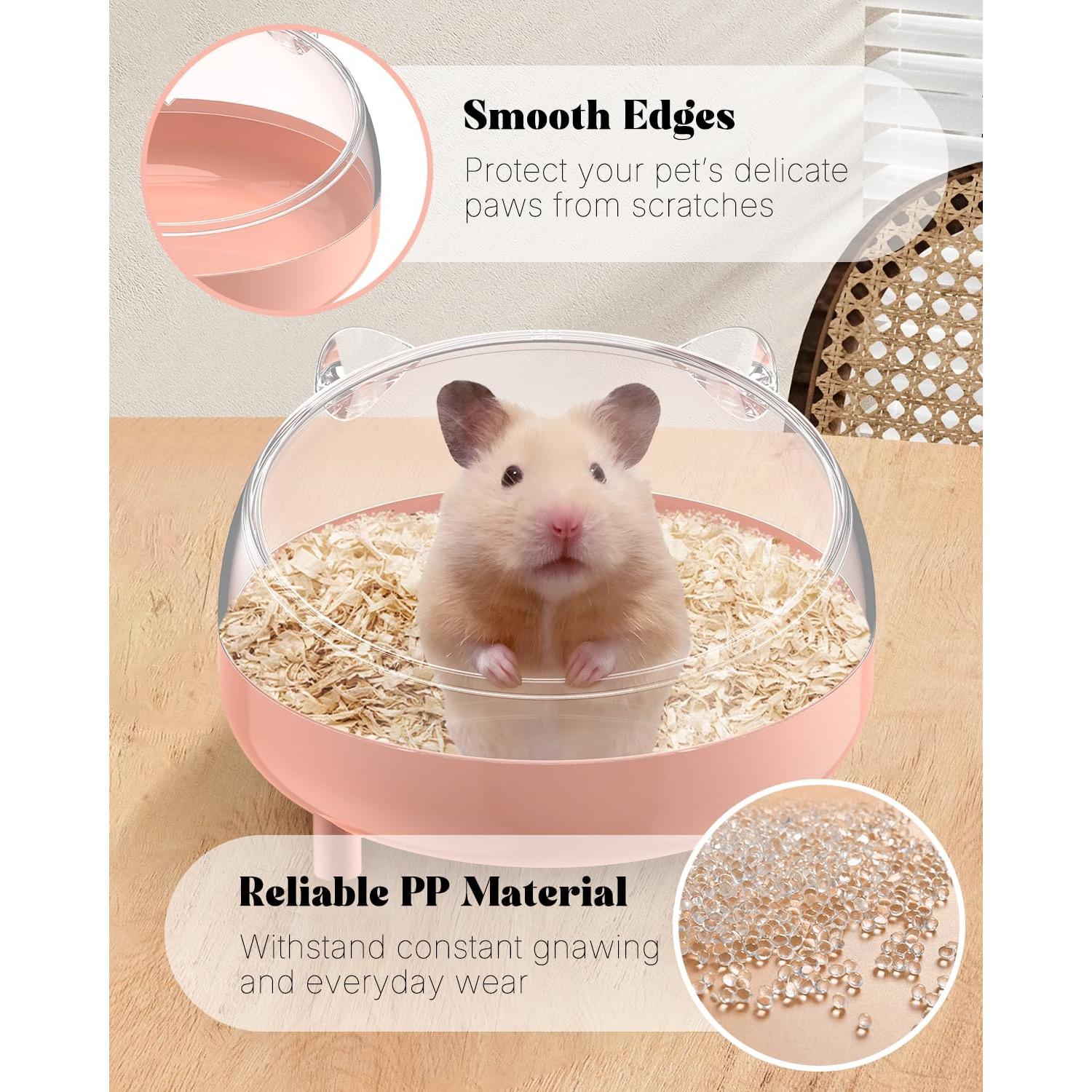 Contenedor de Baño de Arena Pawfly para Hámsteres y Animales Pequeños