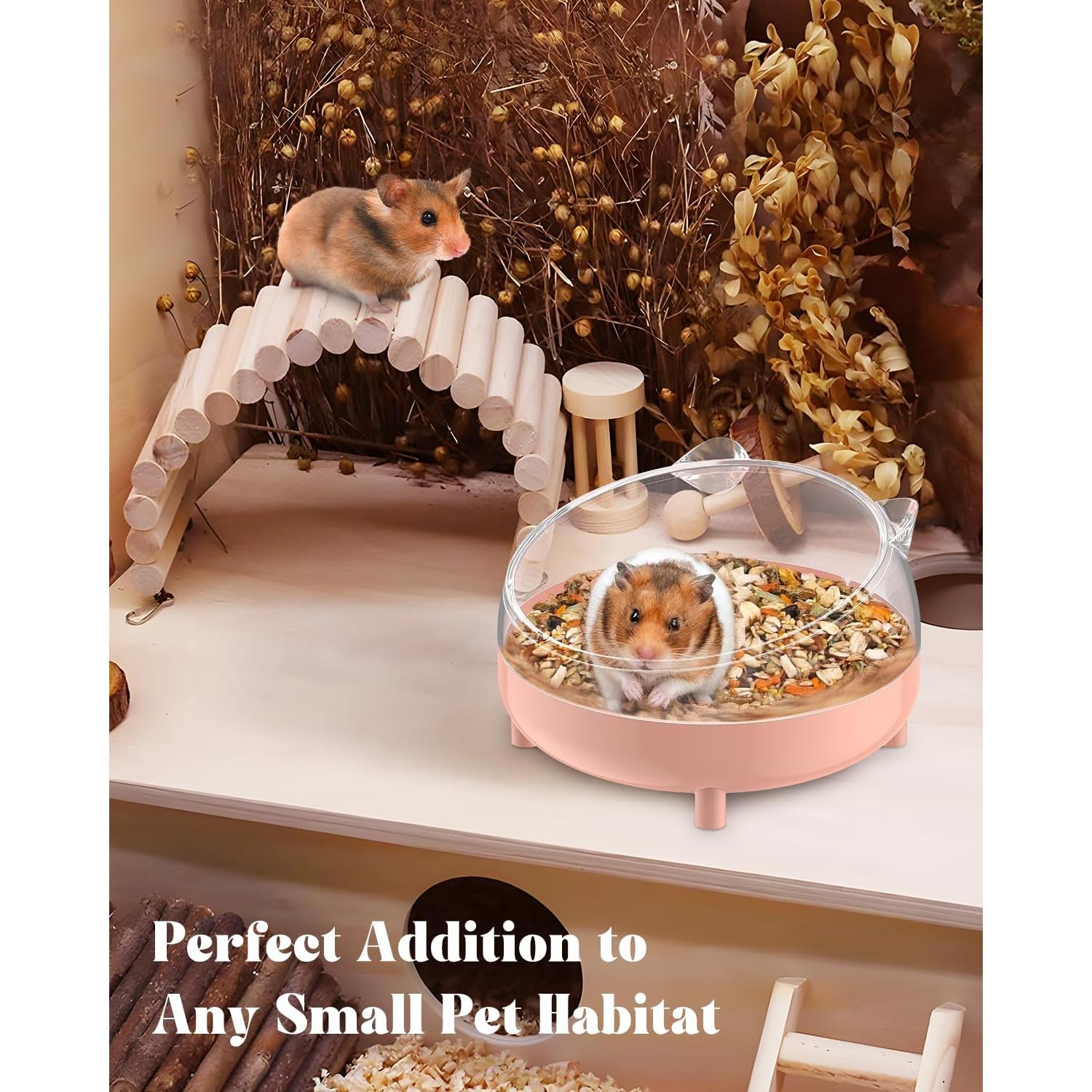 Contenedor de Baño de Arena Pawfly para Hámsteres y Animales Pequeños