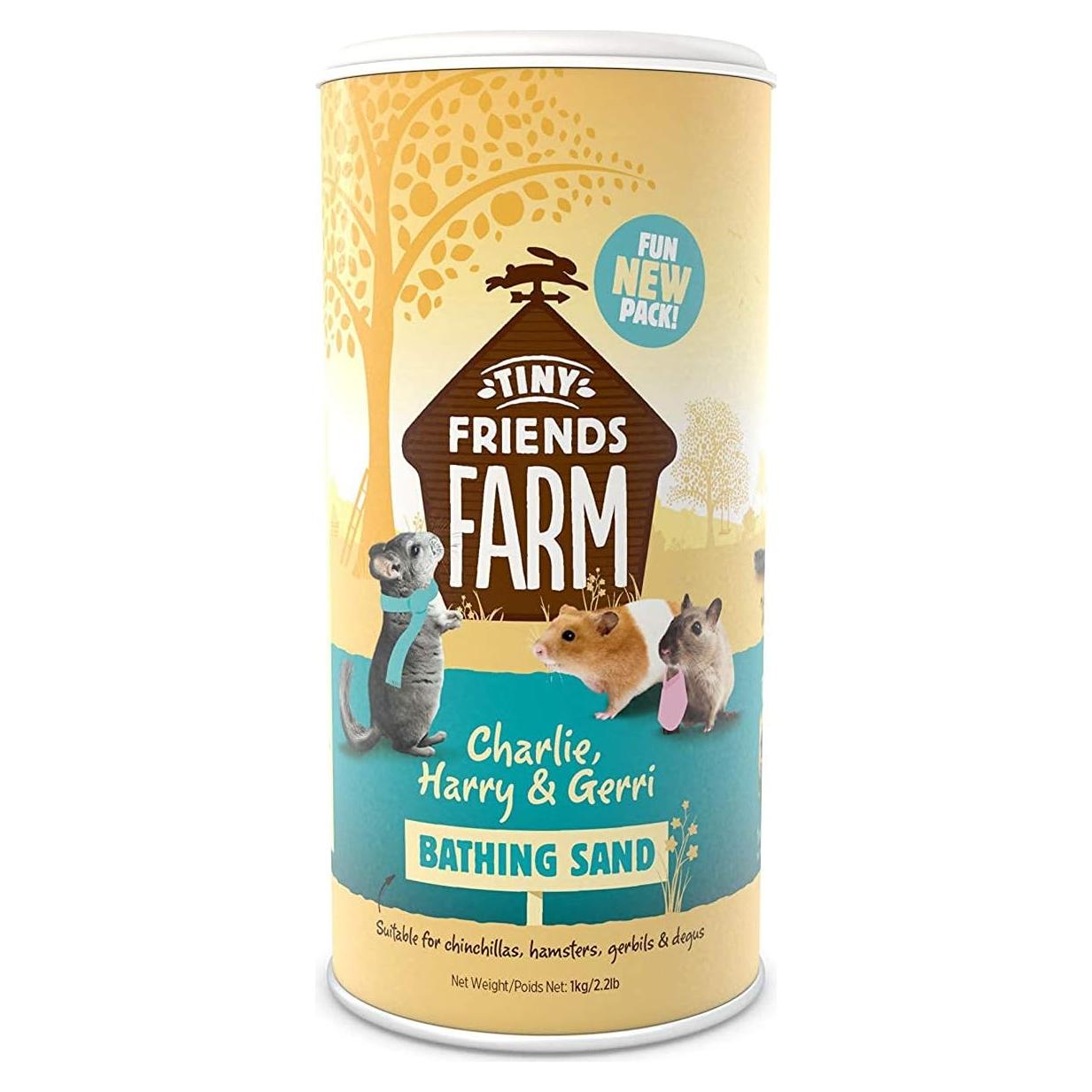 Arena para Baño de Chinchilla Tiny Friends Farm 2 kg - Paquete de 2