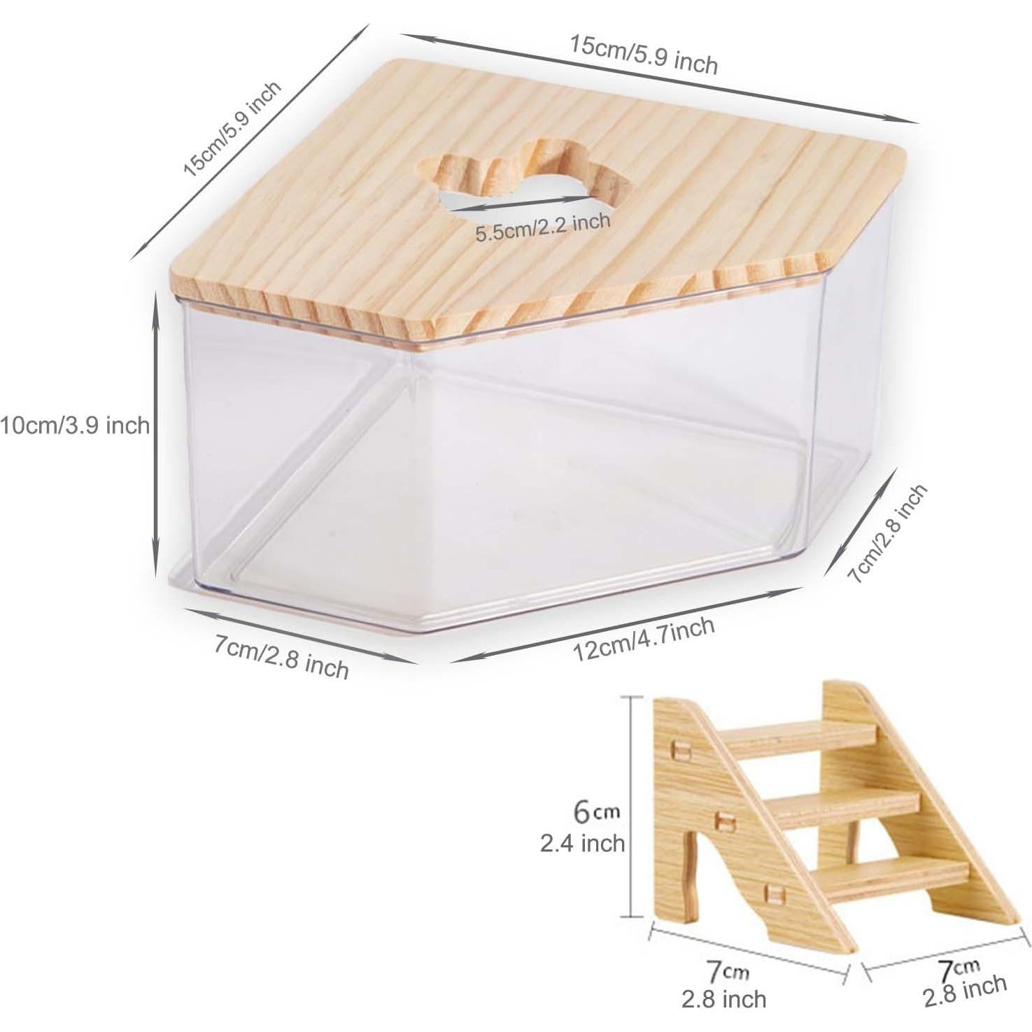 Caja de Baño de Arena FiboPawer Pentágono 16x16x10 cm