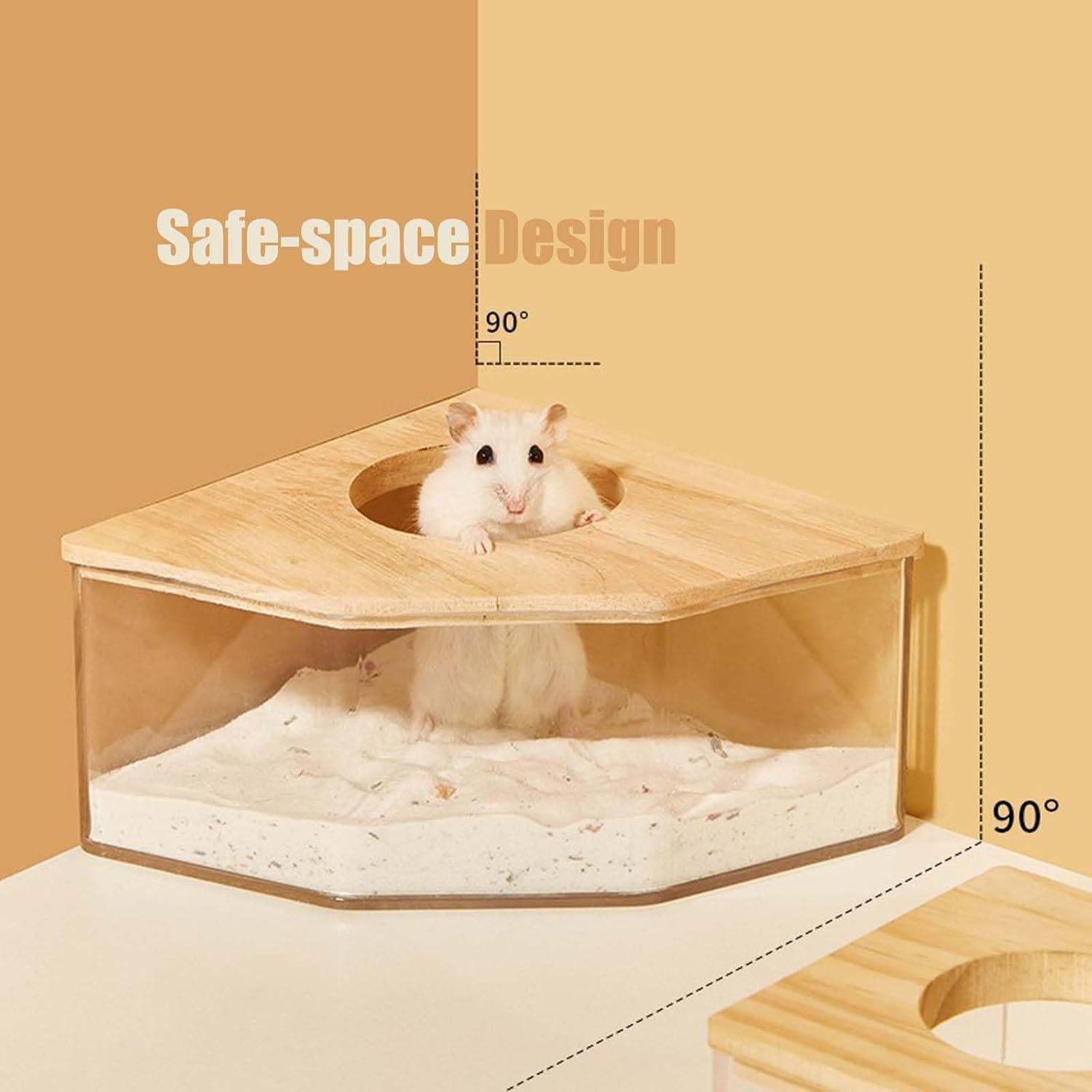 Caja de Baño de Arena FiboPawer Pentágono 16x16x10 cm