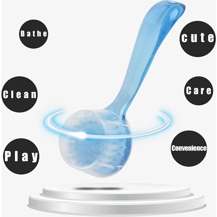 Set de 2 Cepillos de Baño para Mascotas WOLEDOE - Azul