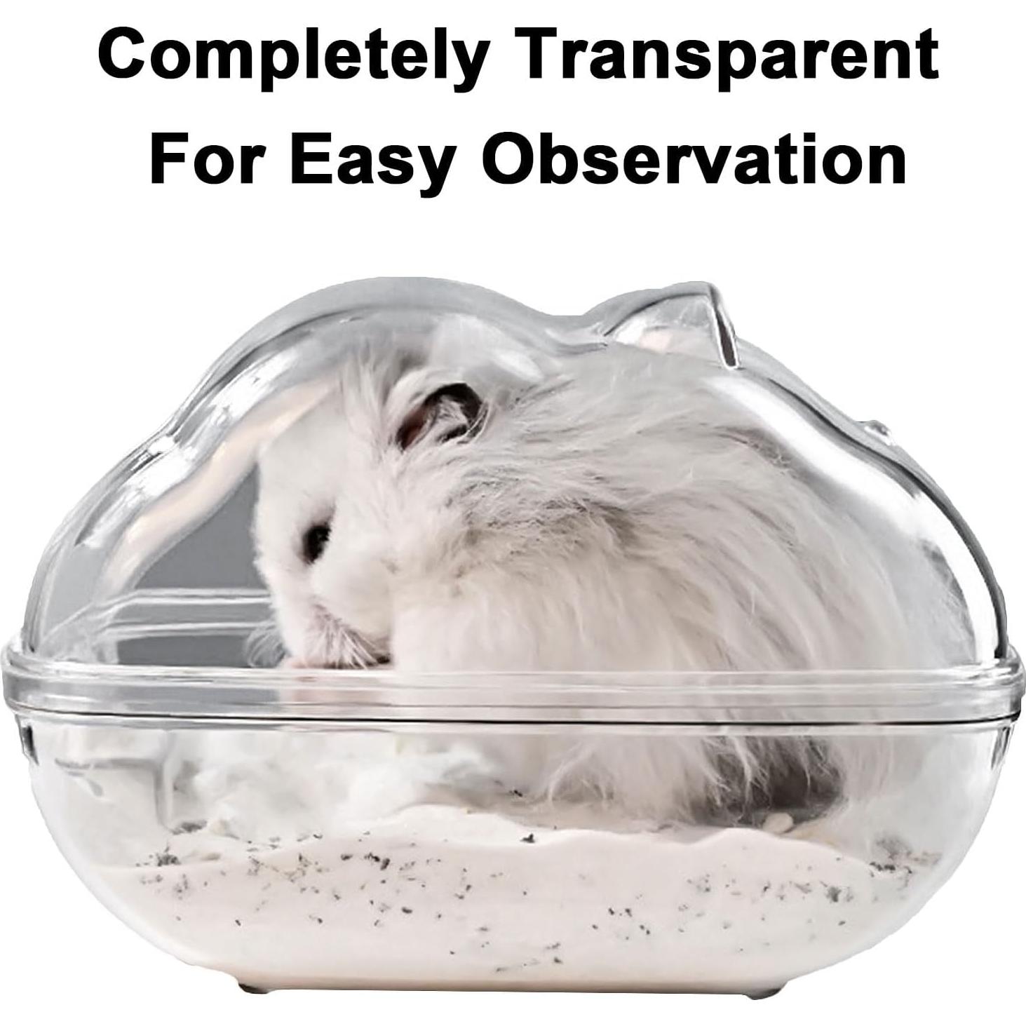 Baño para Hámster Wallspet M - Caja de Arena Transparente