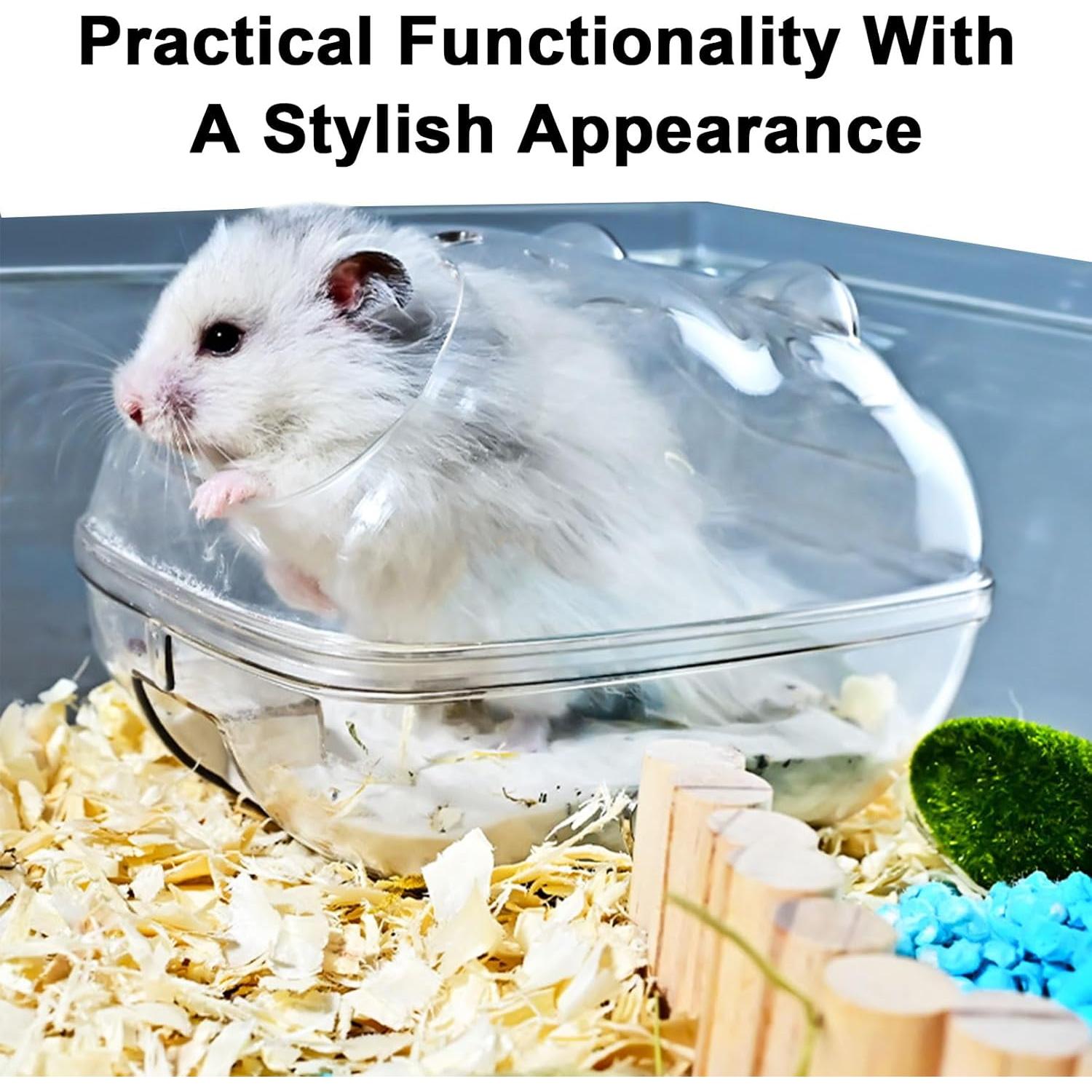Baño para Hámster Wallspet M - Caja de Arena Transparente