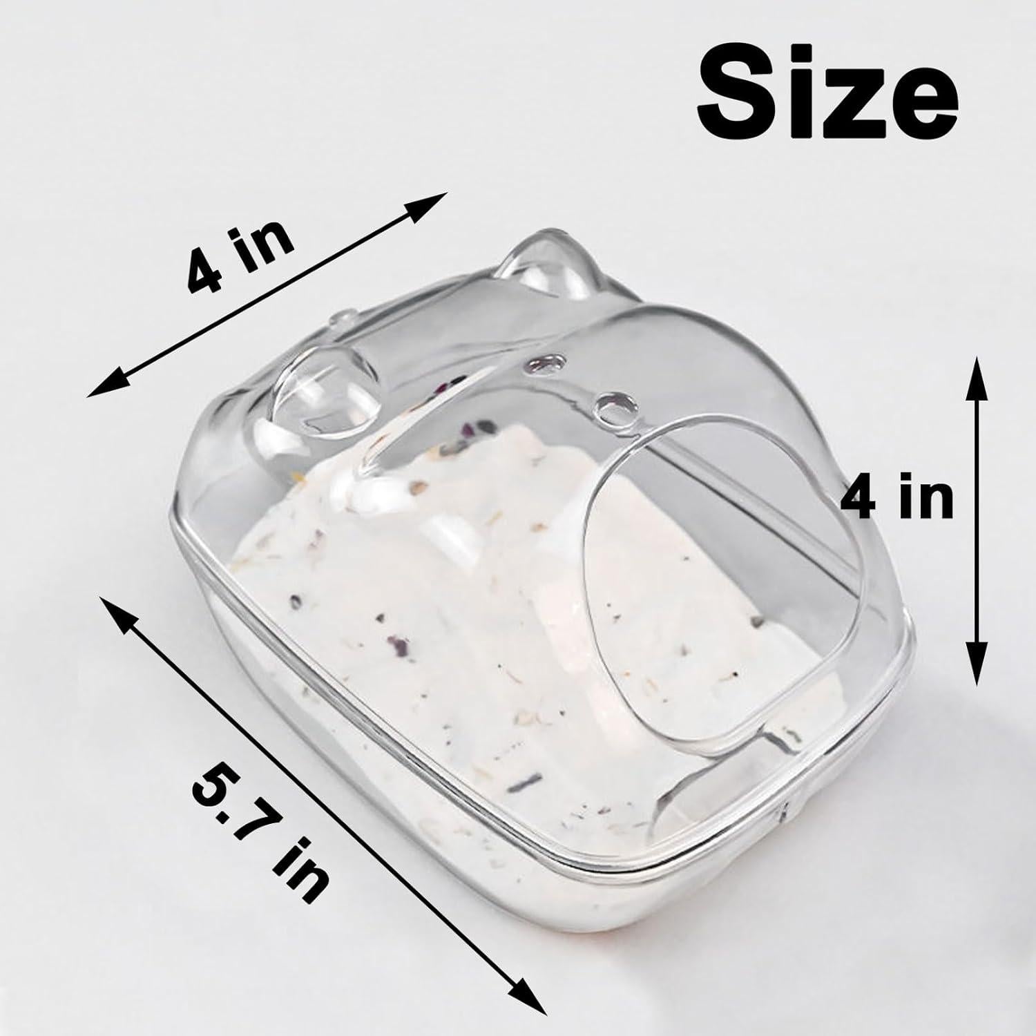 Baño para Hámster Wallspet M - Caja de Arena Transparente