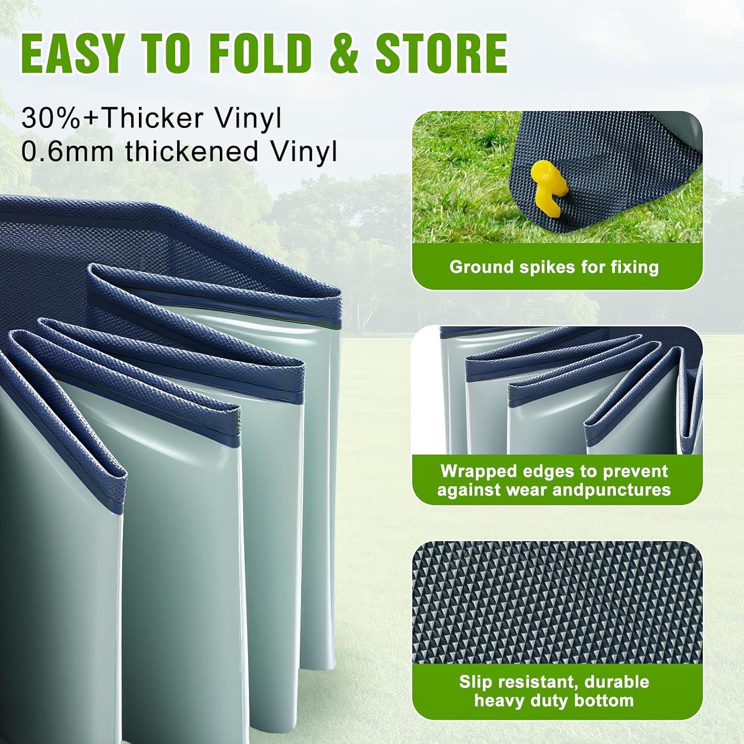 Tina de Baño de Polvo para Pollos Senlinyu 32" Plegable Gris