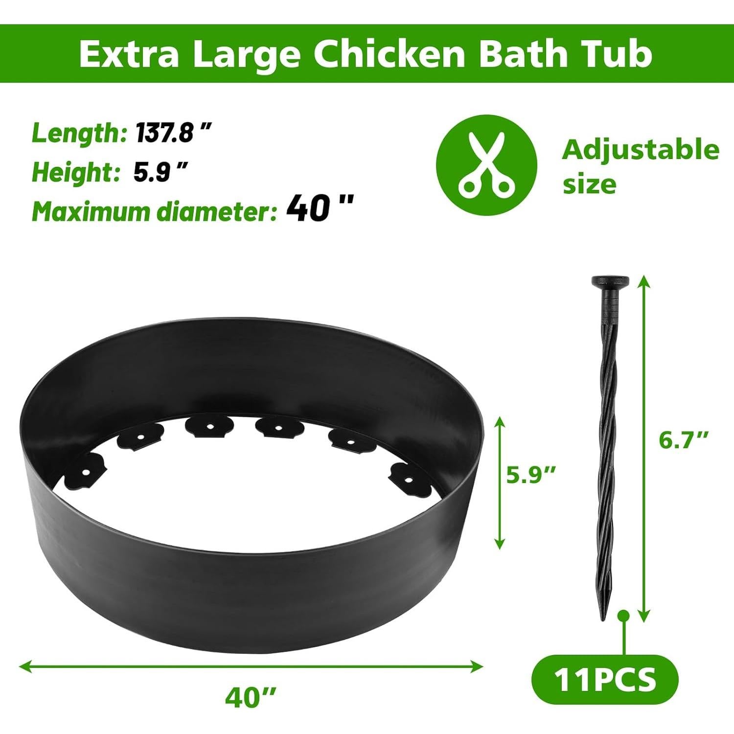 Tina de Baño de Pollo UCandy 101.6 cm Diámetro Sin Fondo