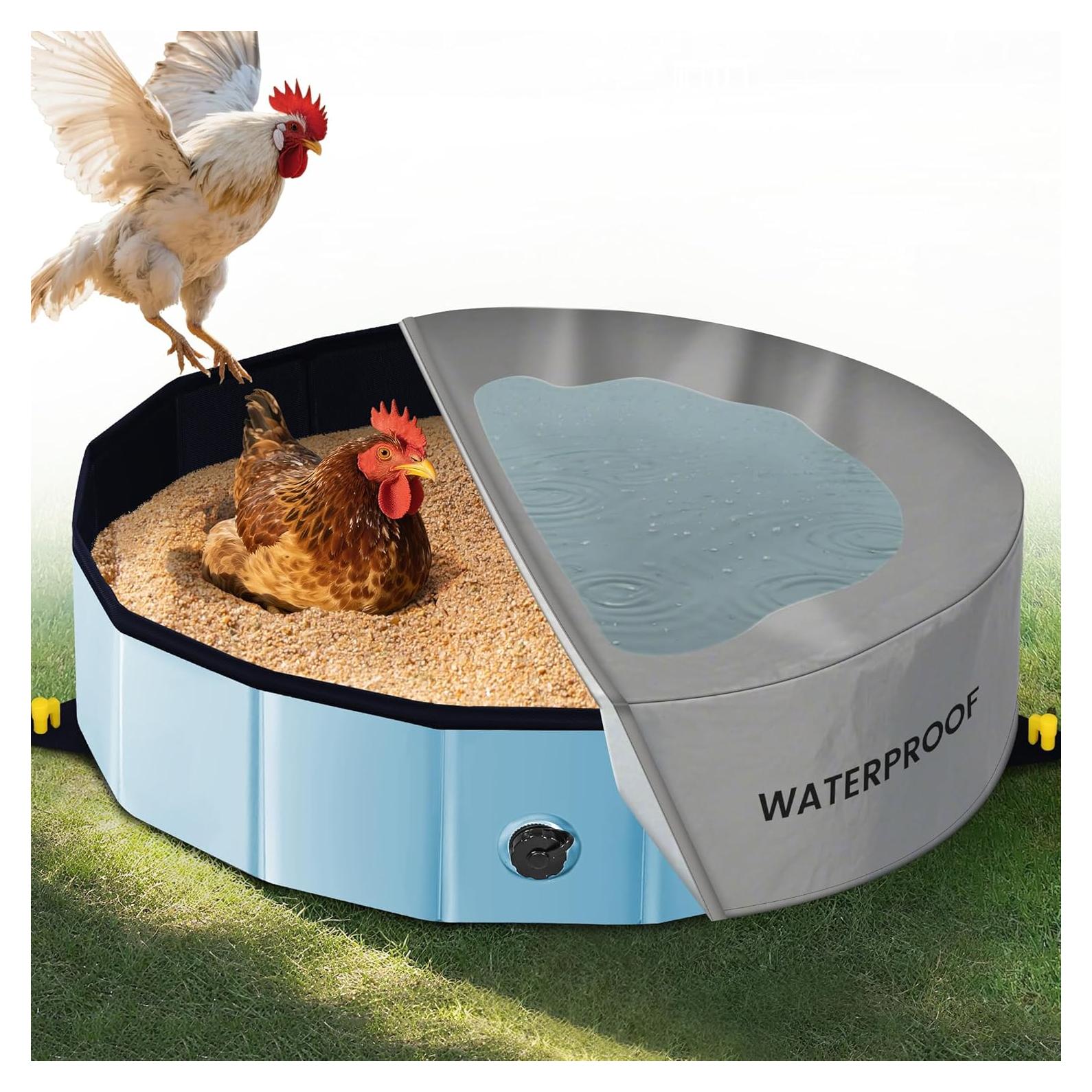 Bañera de Polvo para Pollos Starotatess 81 cm Plegable