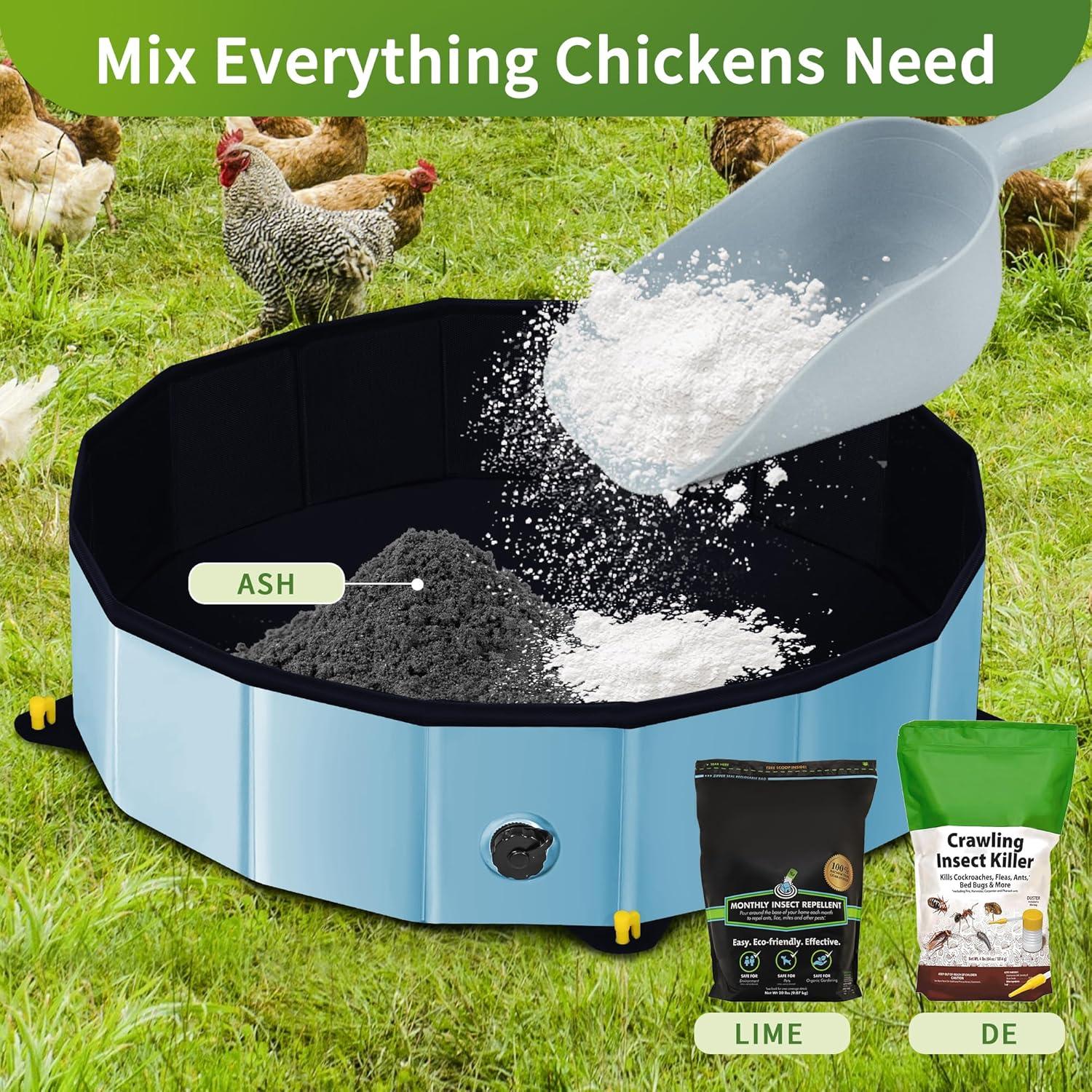 Bañera de Polvo para Pollos Starotatess 81 cm Plegable