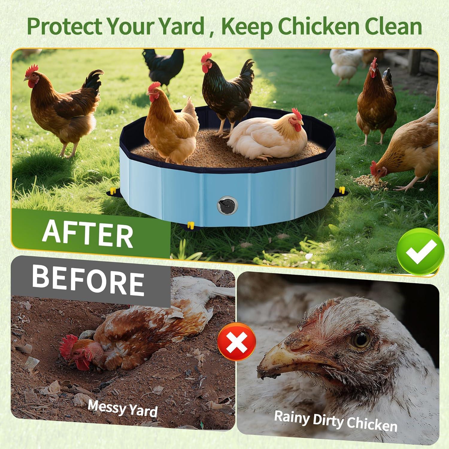 Bañera de Polvo para Pollos Starotatess 81 cm Plegable