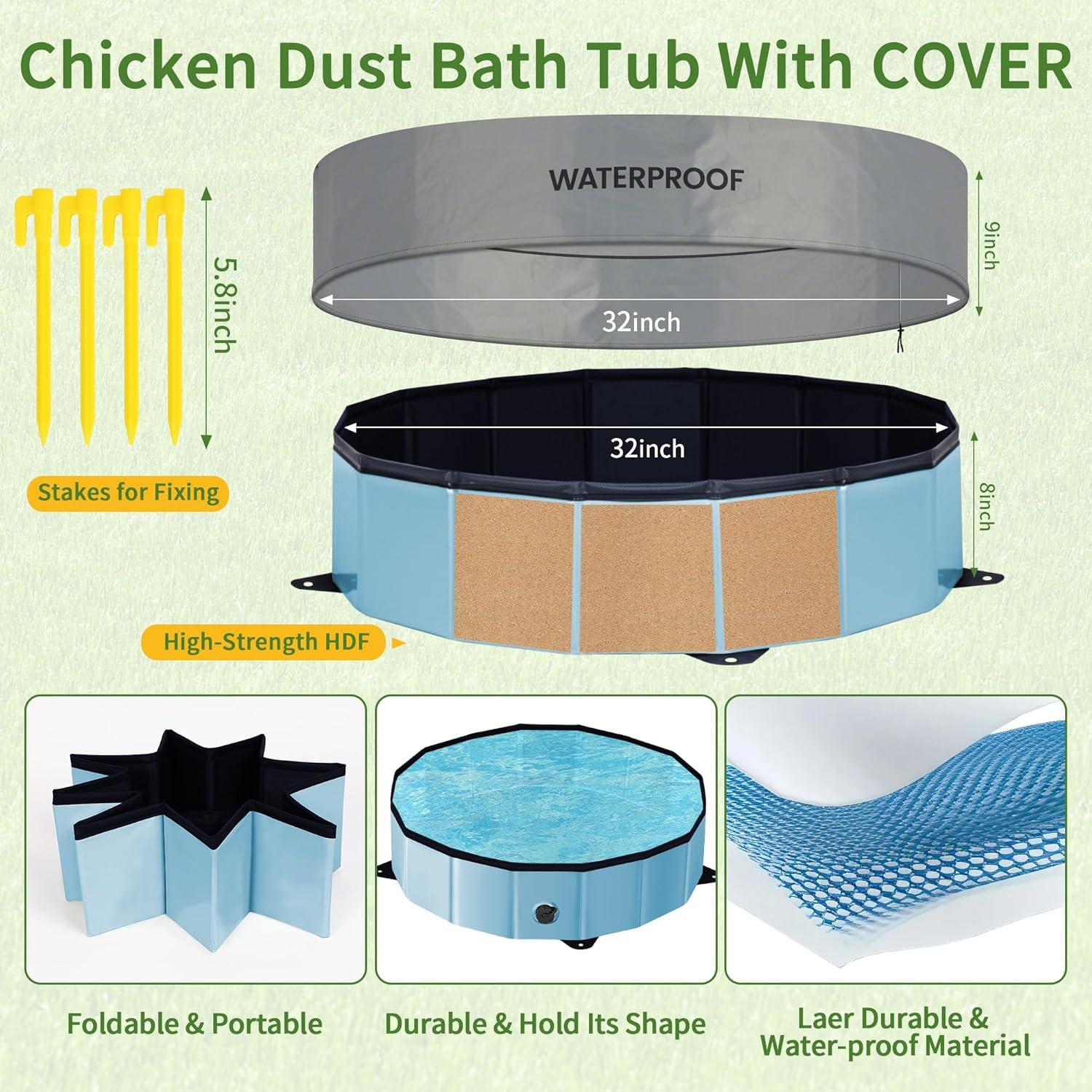 Bañera de Polvo para Pollos Starotatess 81 cm Plegable