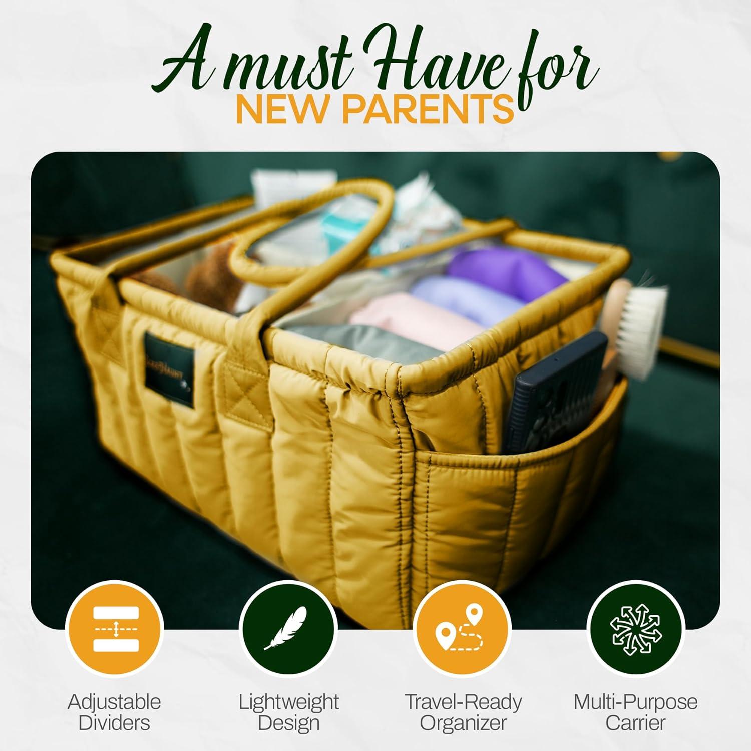 Cesta Organizadora de Pañales Eleghaunt Amarillo 0.54 kg