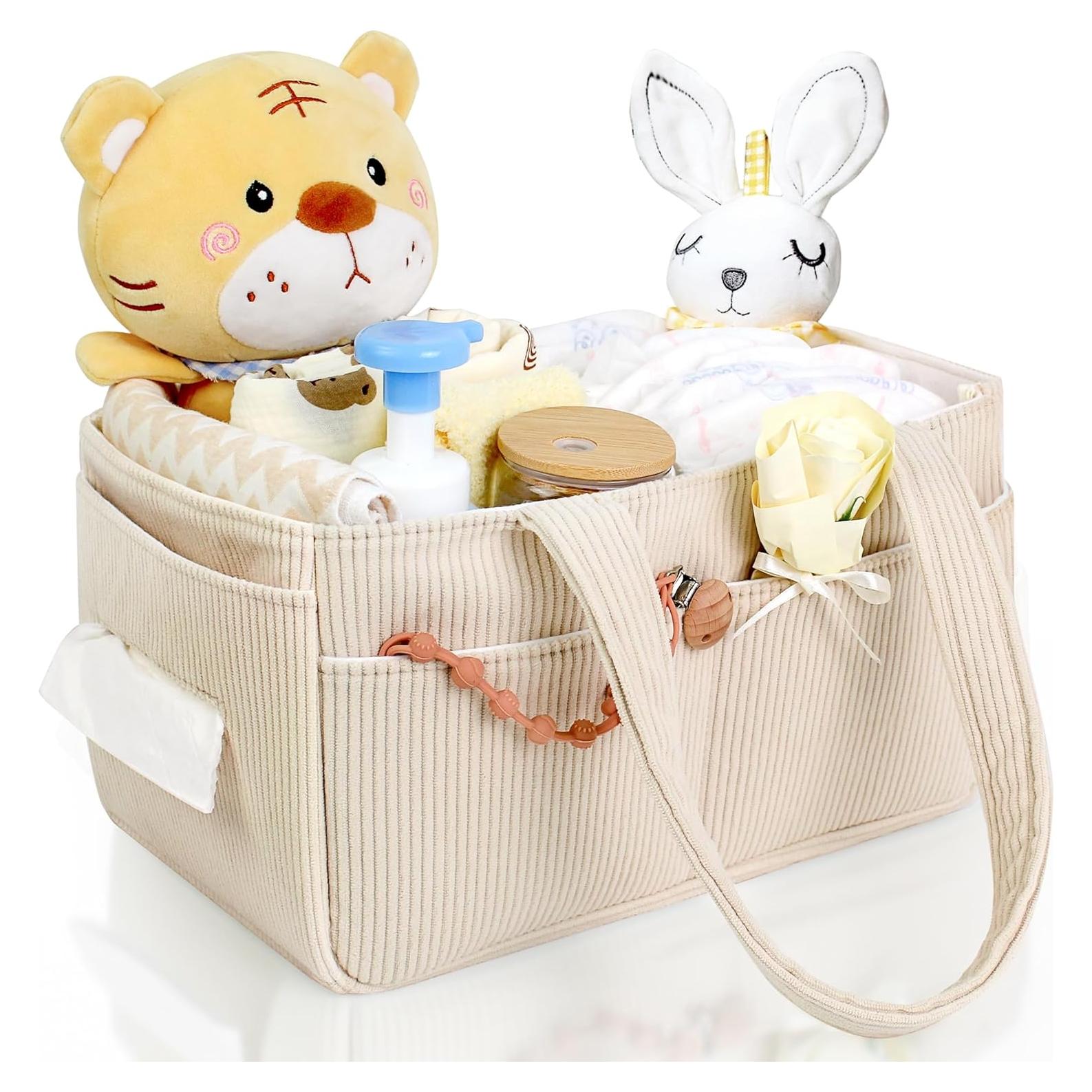 Cesta para Pañales WNATN Beige 38x22x20 cm Organizador