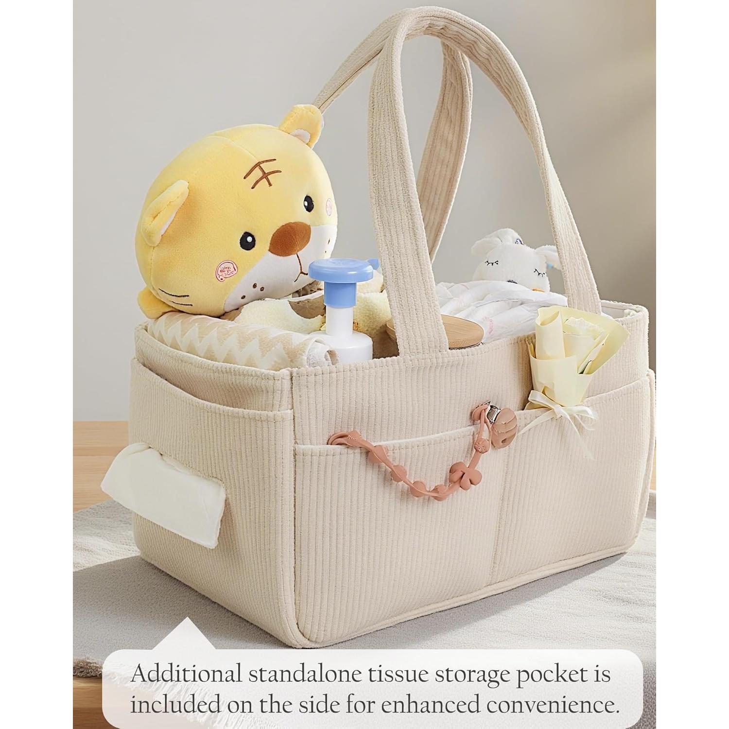 Cesta para Pañales WNATN Beige 38x22x20 cm Organizador