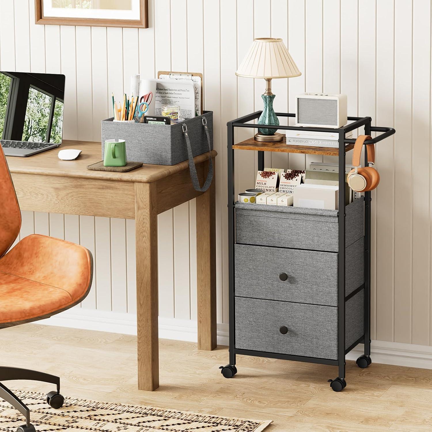 Carro Organizador de Pañales Modanais 3 en 1 Negro con Cajones