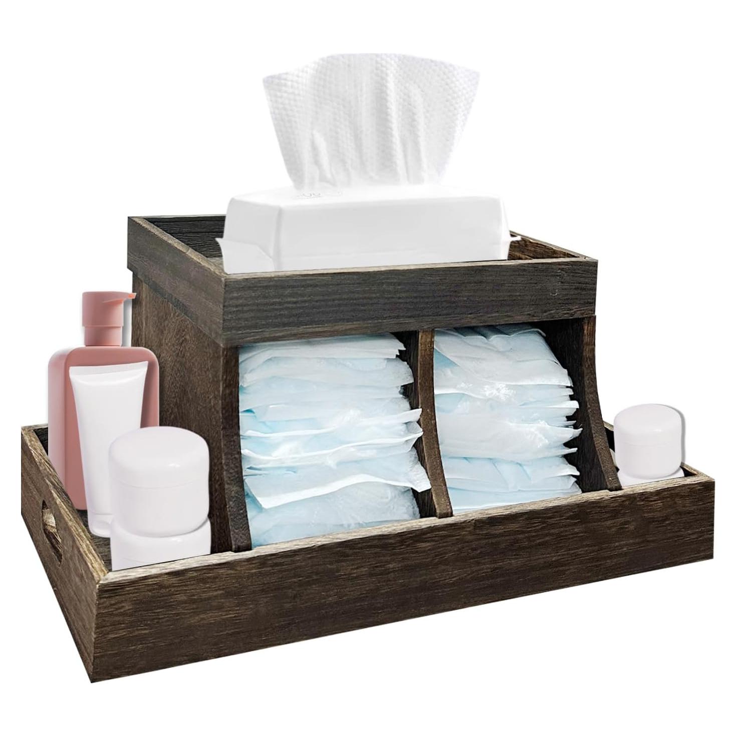 Organizador de Pañales YEXEXINM de Madera 5 Compartimentos