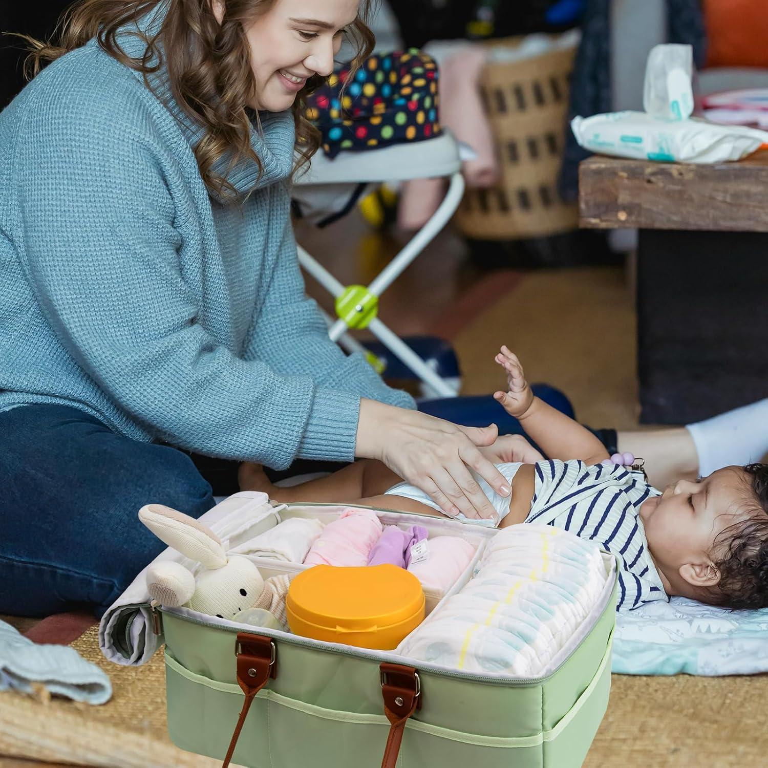 Caddy de Auto Picsthetic para Pañales Verde Impermeable 17.5L