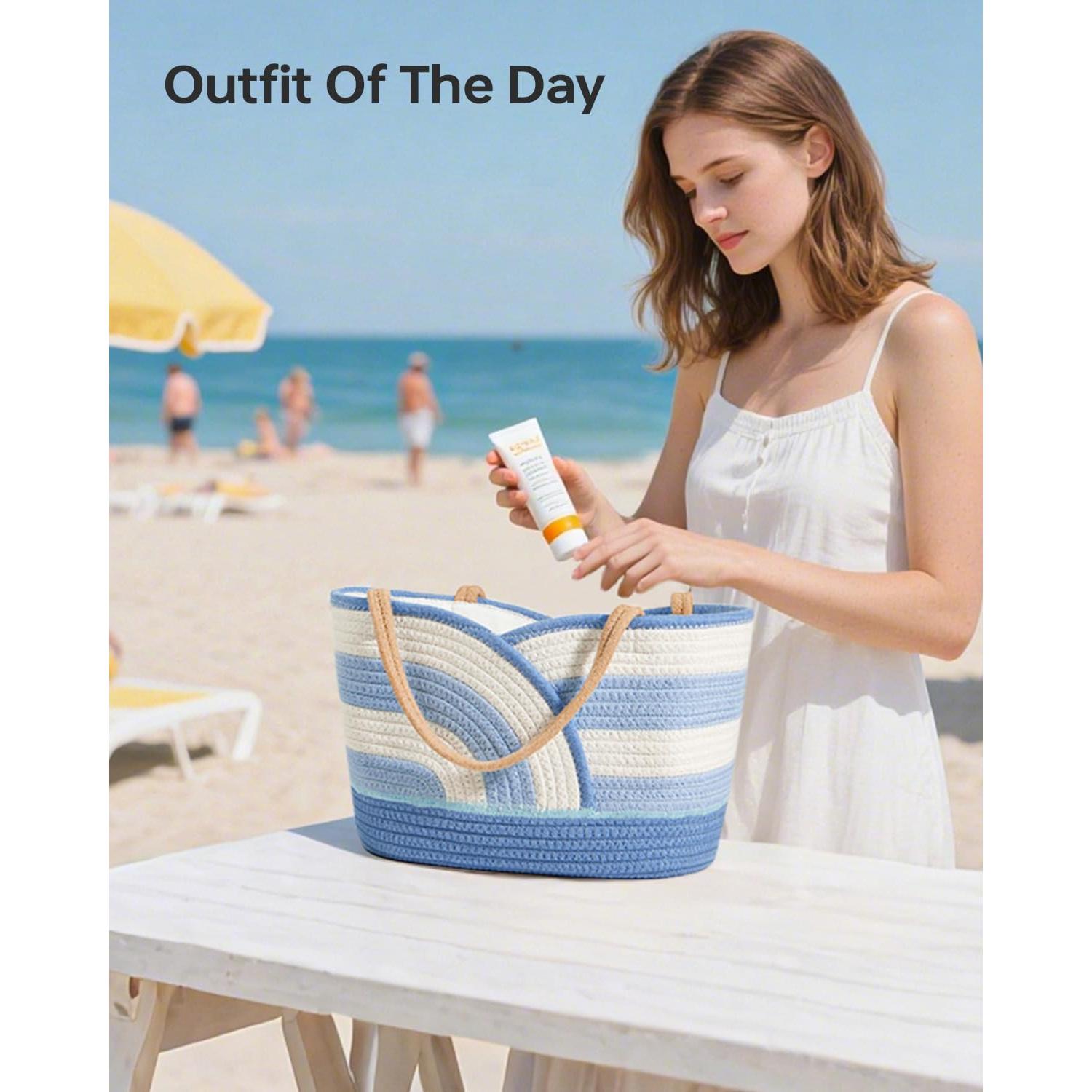 Caddy Organizador de Pañales Babygreat Azul y Blanco 35.88x21.92cm