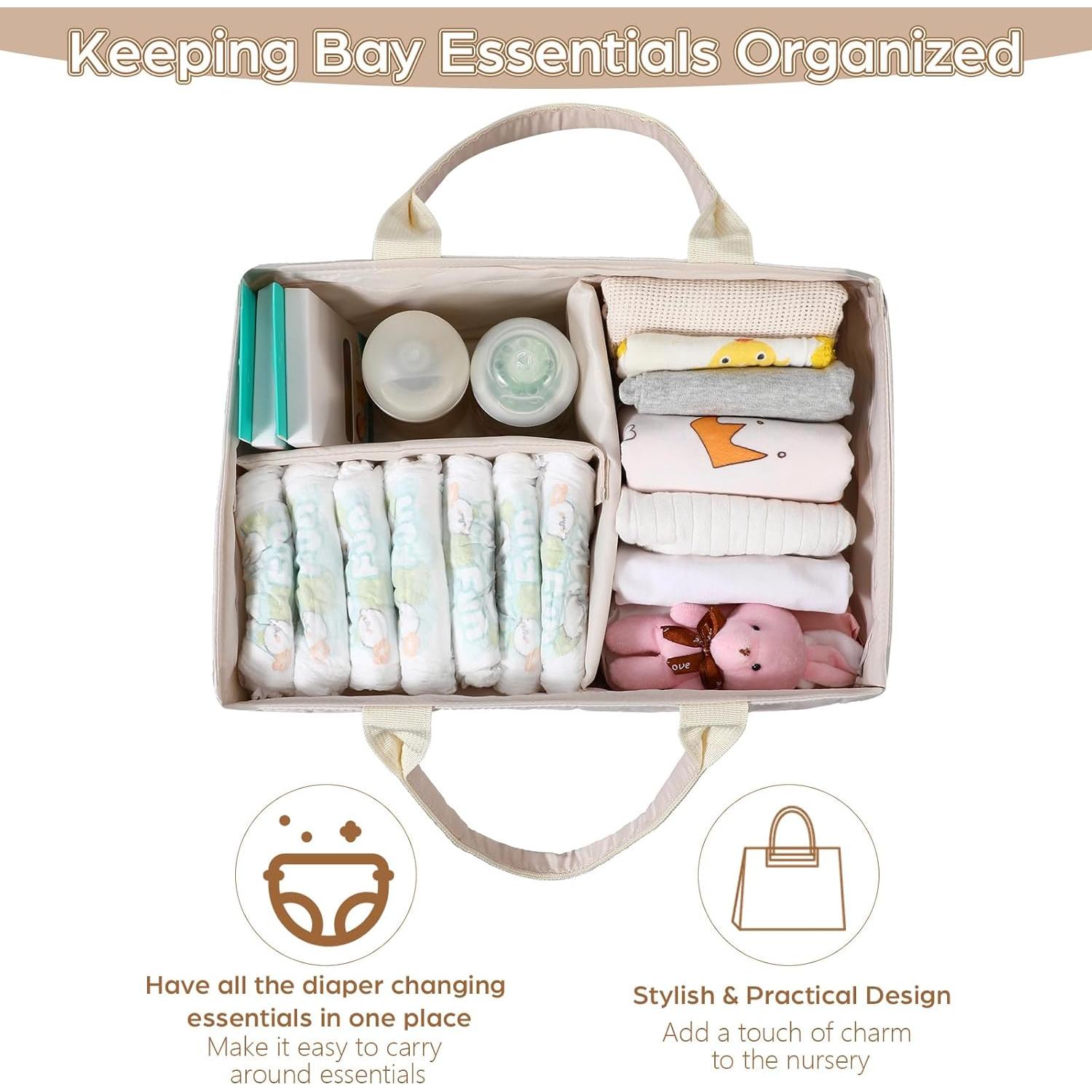 Organizador de Pañales Ripeng 2 Pcs con Asa - Almacenamiento para Bebés