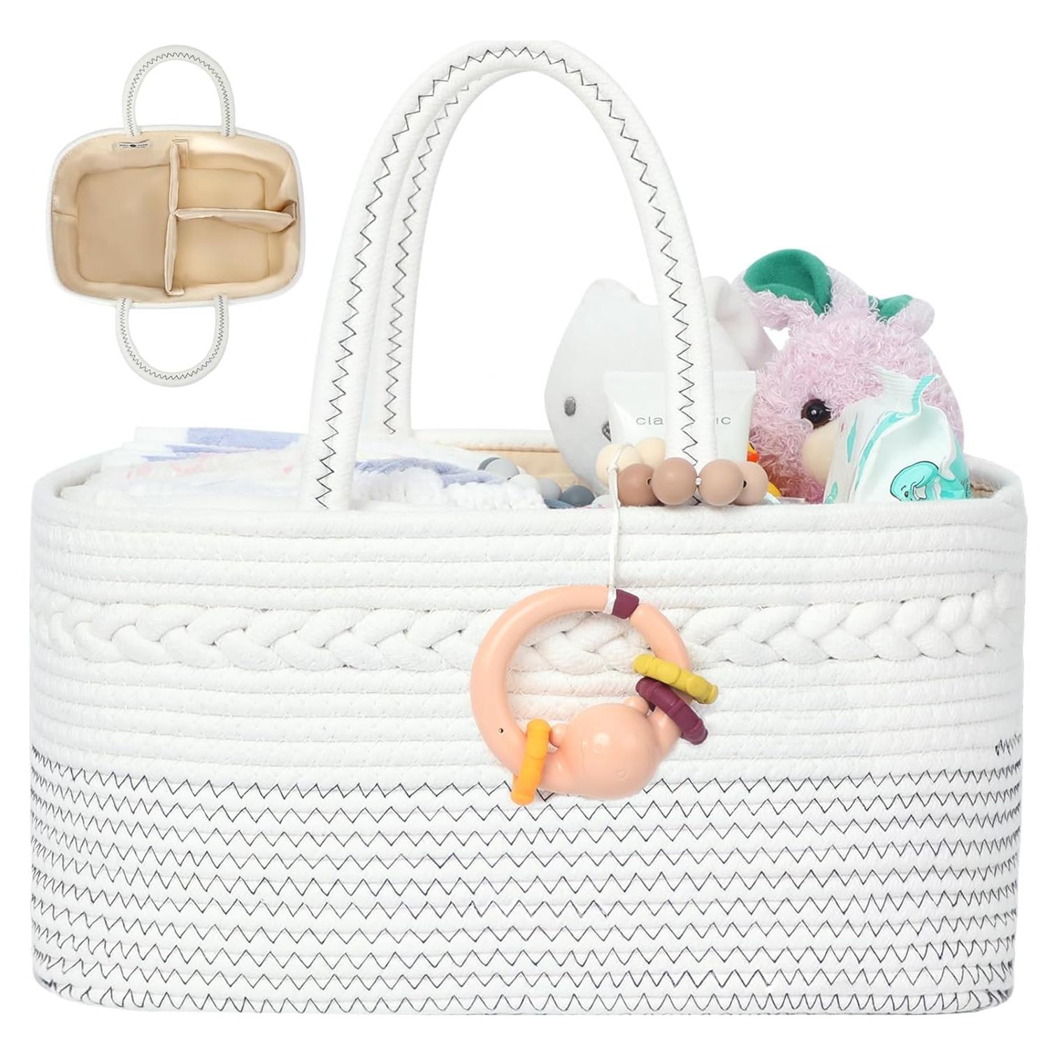 Organizador de Pañales Miss Fong - Caddy Portátil de Algodón