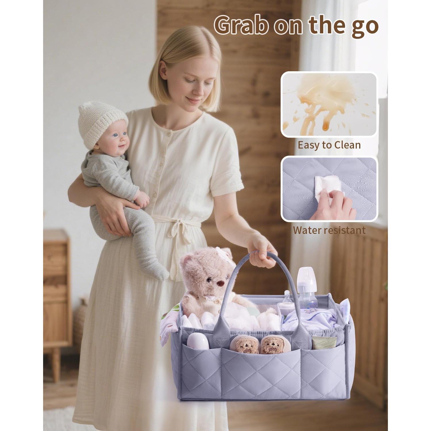 Organizador de Pañales CEI-CEI Gris 15L Portátil y Plegable