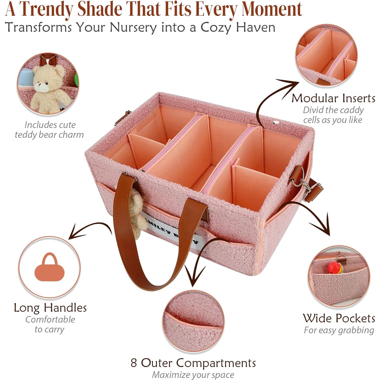 Caddy Organizador de Pañales SMILEY BABY - 39.2x25.6x20.3 cm