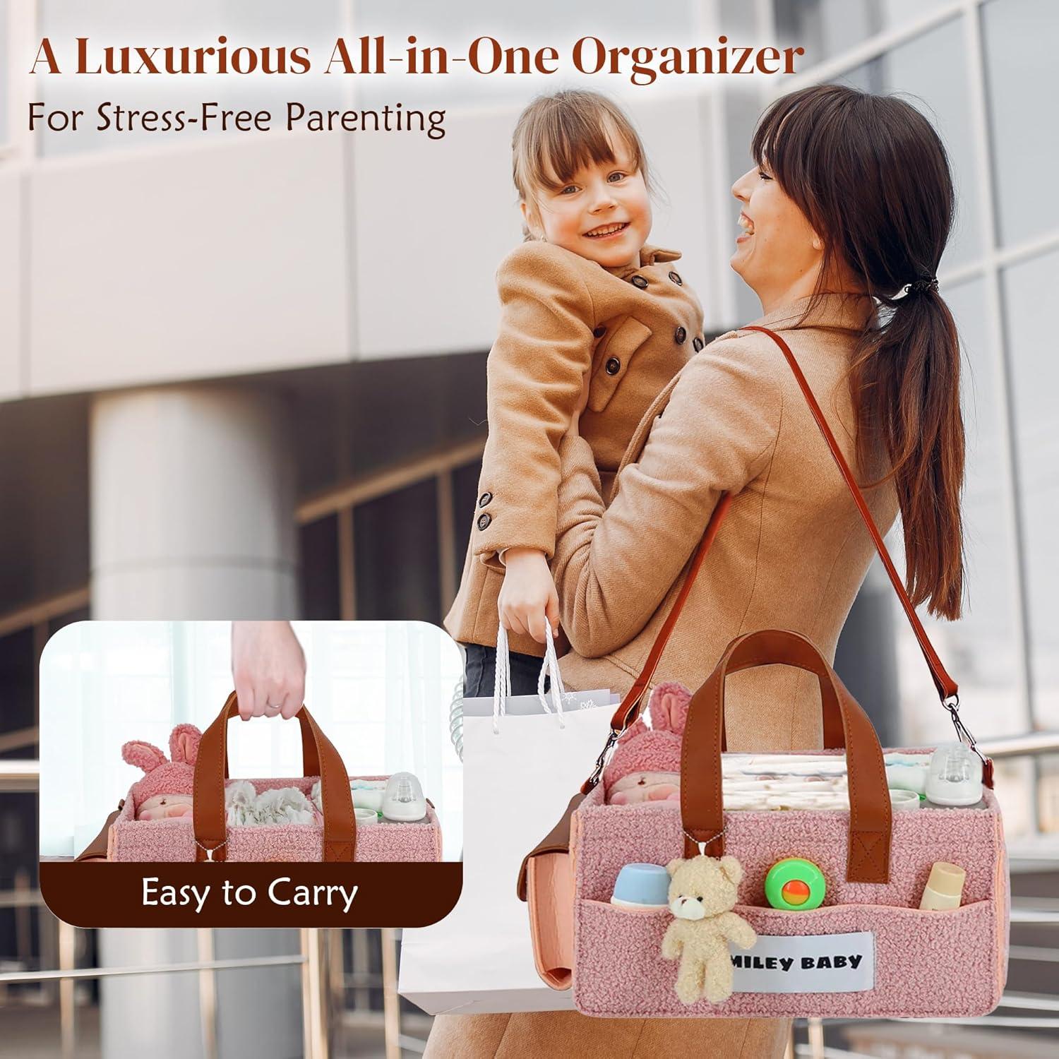 Caddy Organizador de Pañales SMILEY BABY - 39.2x25.6x20.3 cm