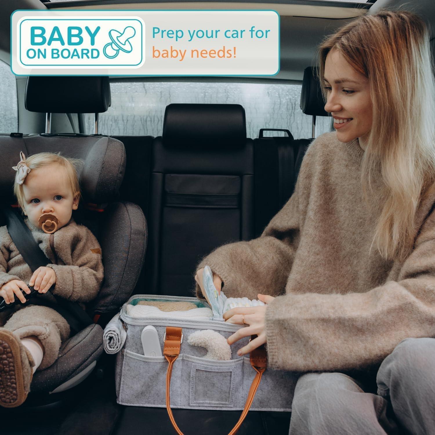 Cesta de Pañales Souzou con Tapa, Organizador para Bebés