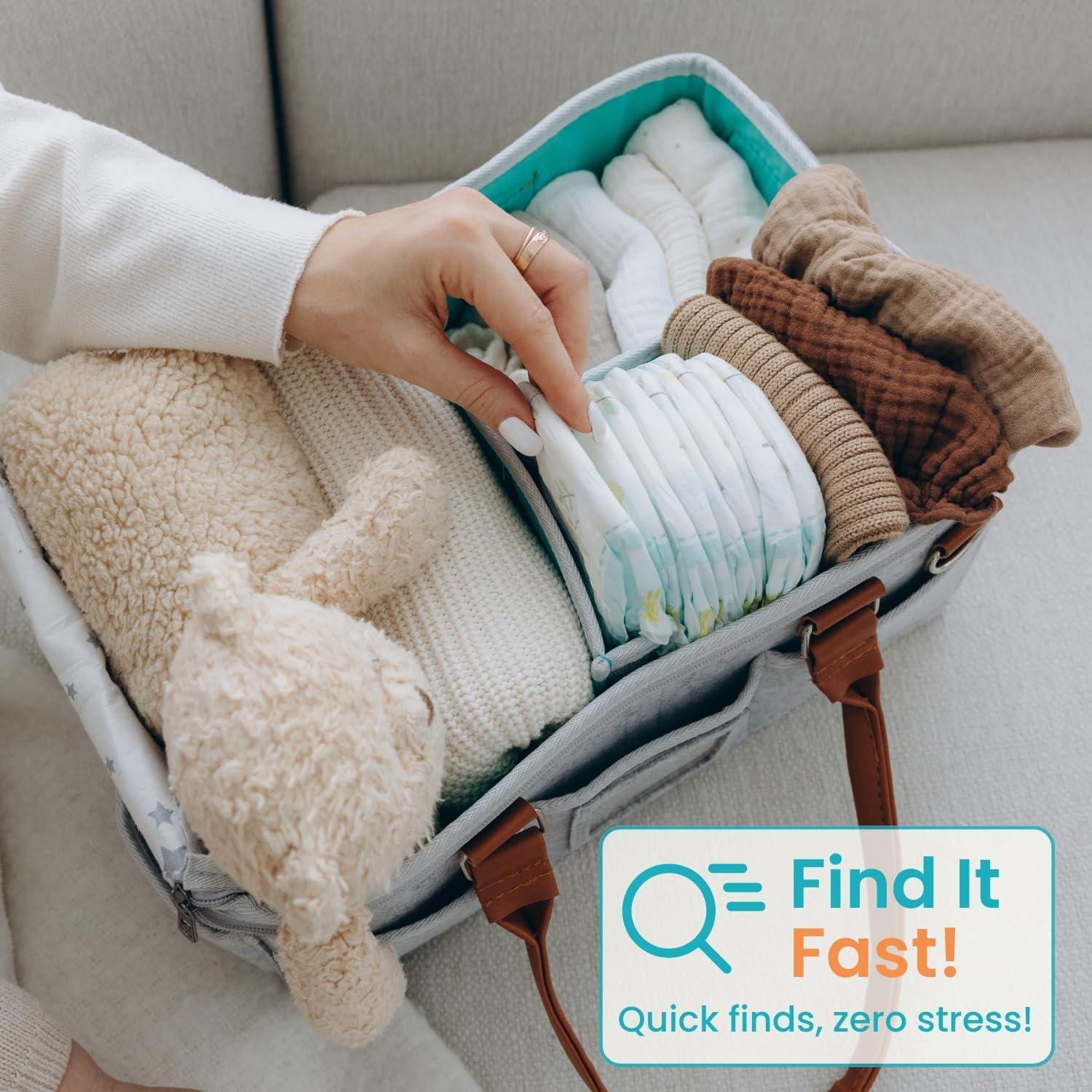 Cesta de Pañales Souzou con Tapa, Organizador para Bebés