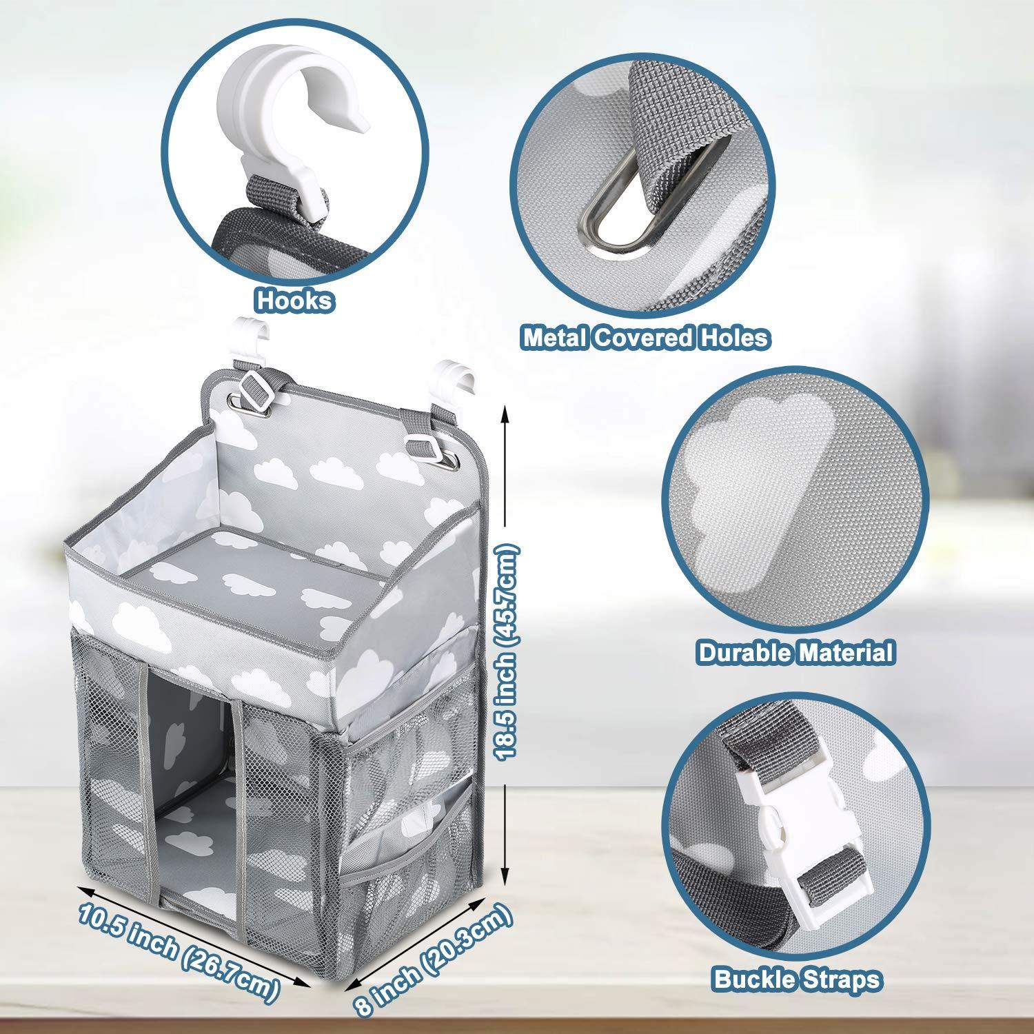 Caddy Colgante para Pañales Jocabo - Gris, 4 Compartimentos