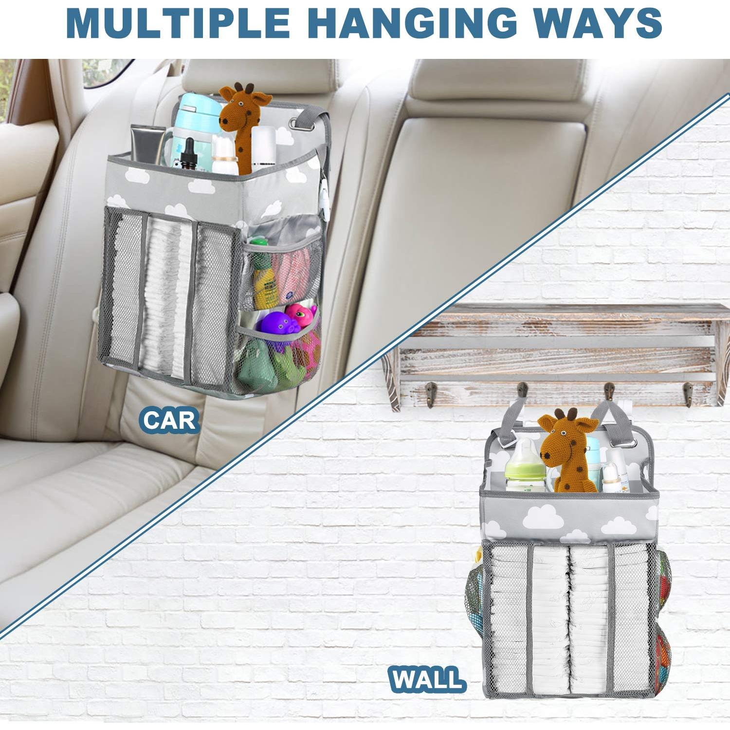 Caddy Colgante para Pañales Jocabo - Gris, 4 Compartimentos