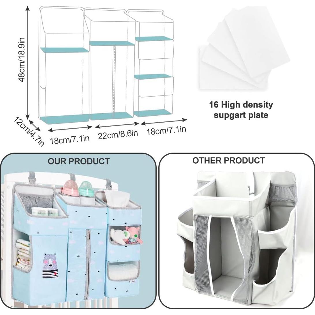 Organizador de Pañales Colgante TOCKONIMN Azul Cielo 3 en 1