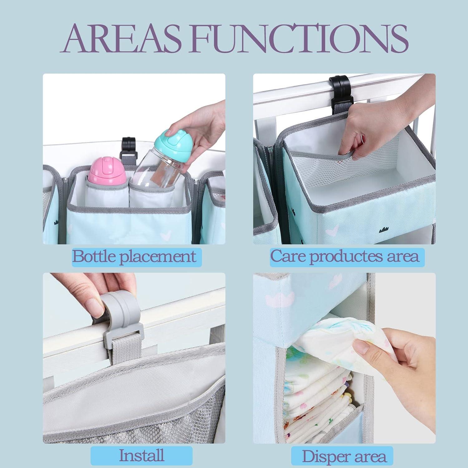 Organizador de Pañales Colgante TOCKONIMN Azul Cielo 3 en 1