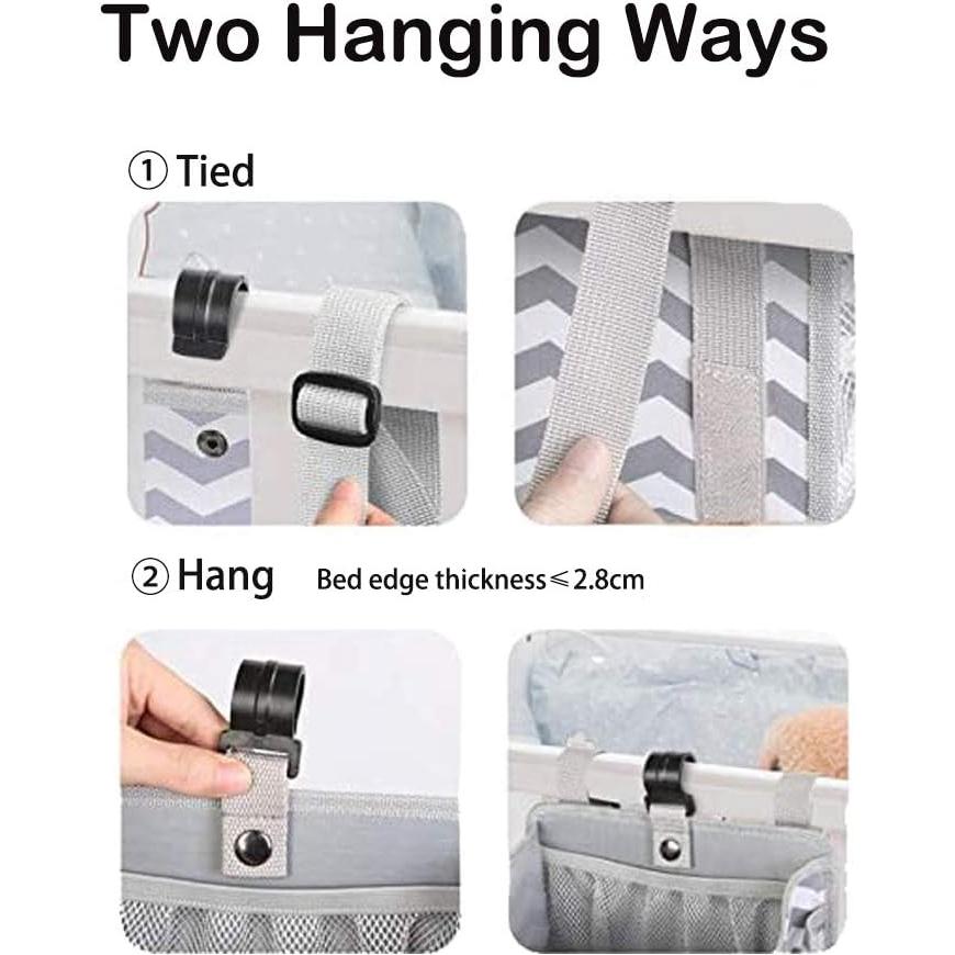 Caddy de Pañales Colgante TOFOAN Gris Ripple 44.5x23x16cm