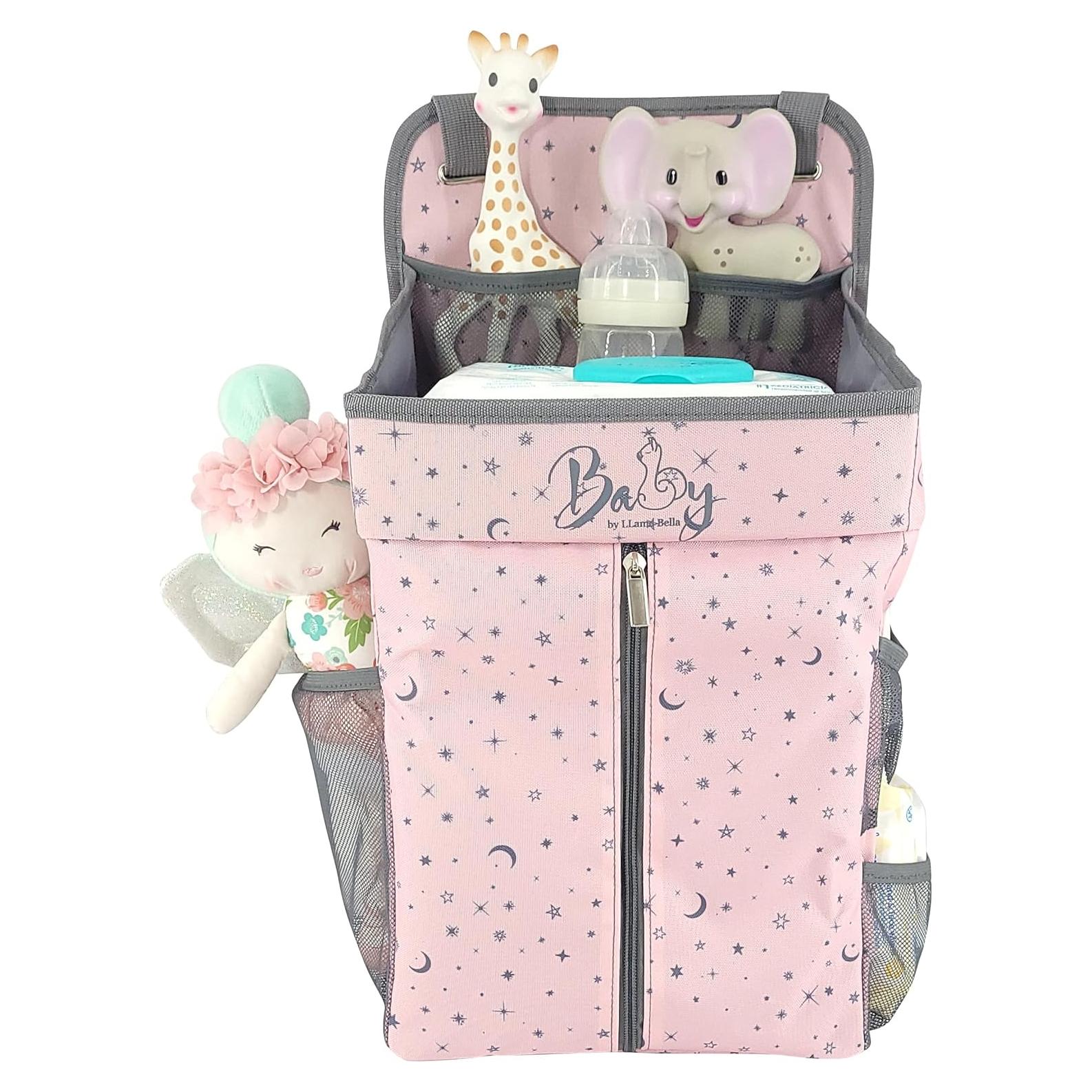 Caddy de Pañales Colgante Llama Bella Rosa - Organizador Expandible